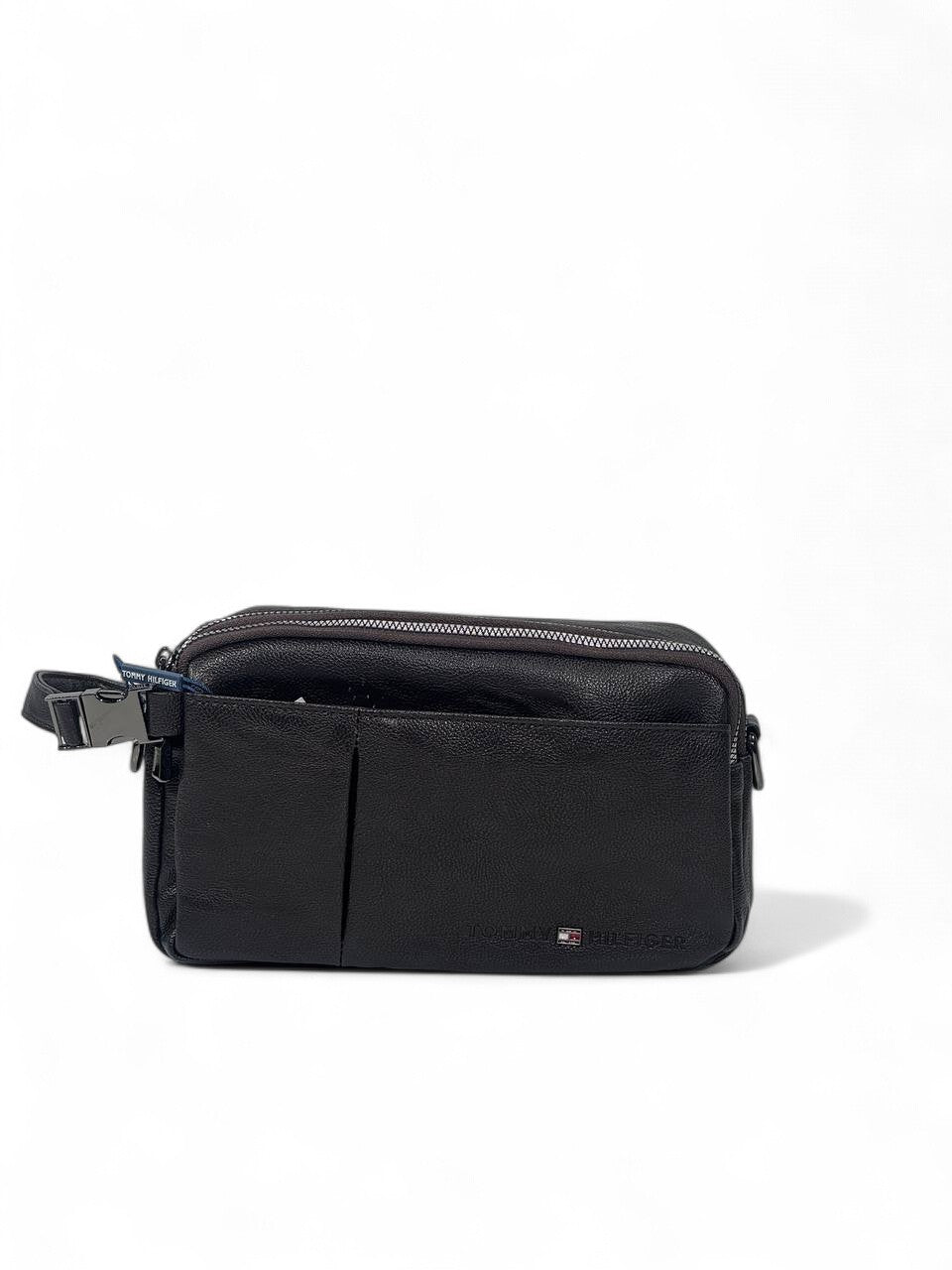 🤎 Tommy Hilfiger Dark Brown Premium Crossbody Pouch – Elegant Everyday Essential