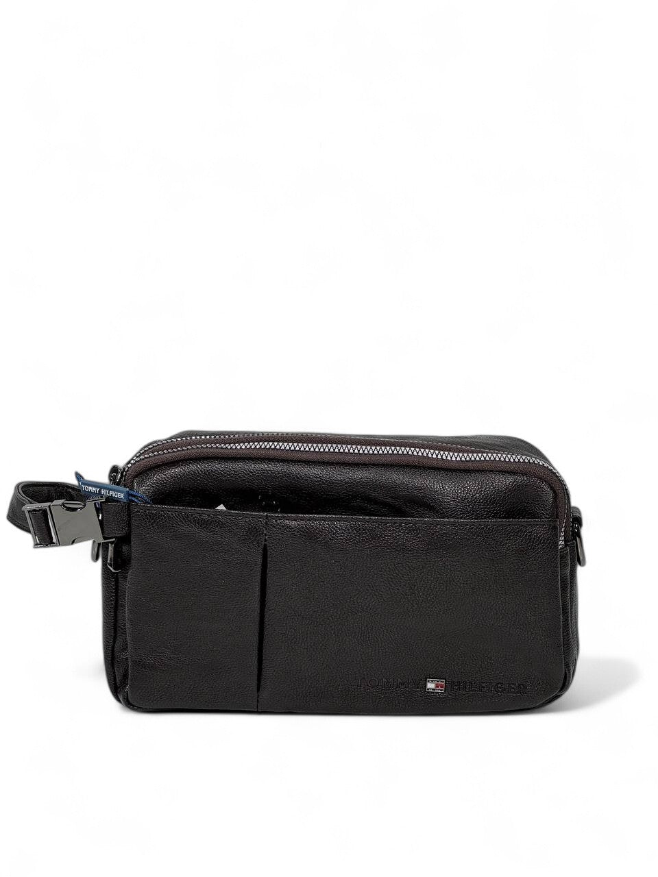 🤎 Tommy Hilfiger Dark Brown Premium Crossbody Pouch – Elegant Everyday Essential