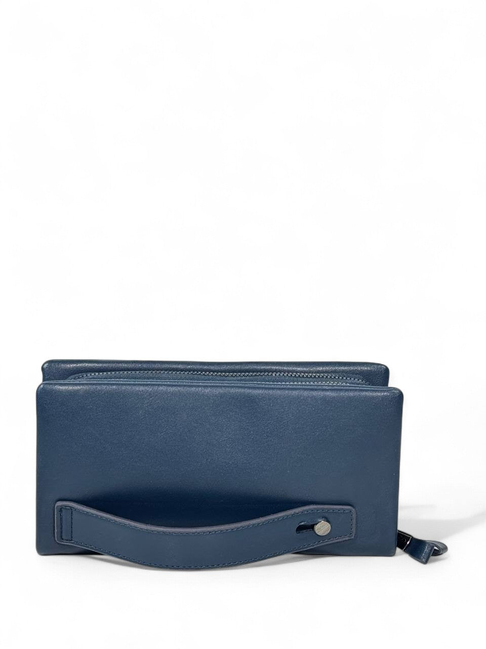 💙 Calvin Klein Navy Blue Leather Clutch – Minimal Premium Designer Pouch