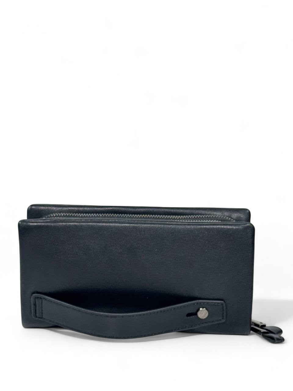 🖤 Calvin Klein Black Leather Clutch – Minimal Modern Designer Pouch