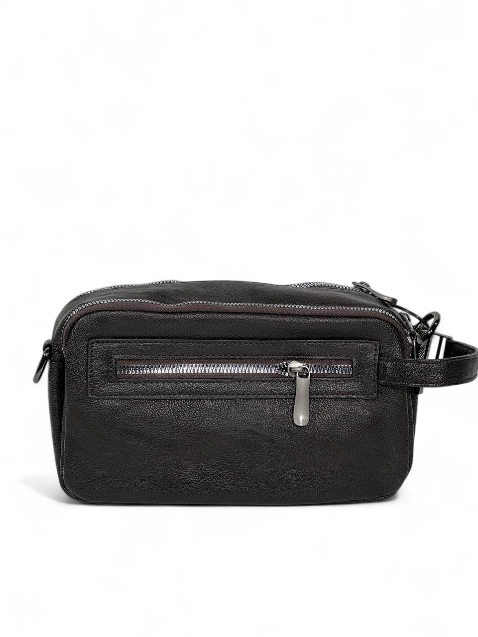 🤎 BOSS Dark Brown Premium Crossbody Pouch – Modern Minimal Designer Bag