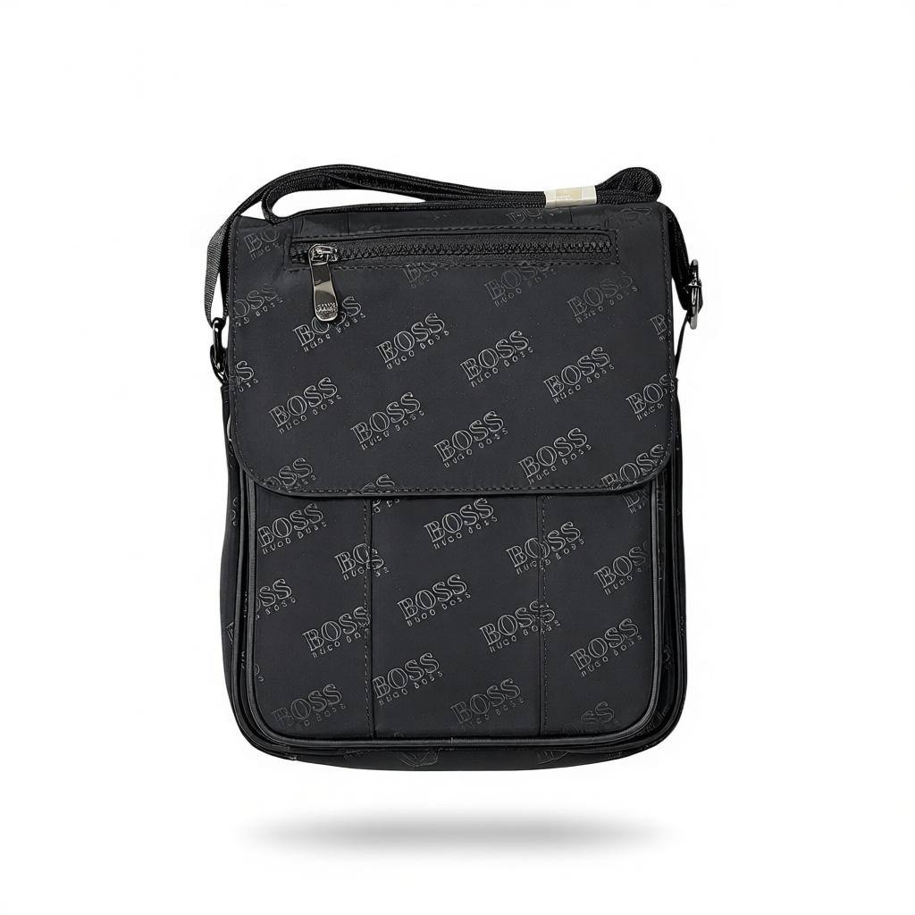 🖤 Hugo Boss Monogram Crossbody Shoulder Bag – Black