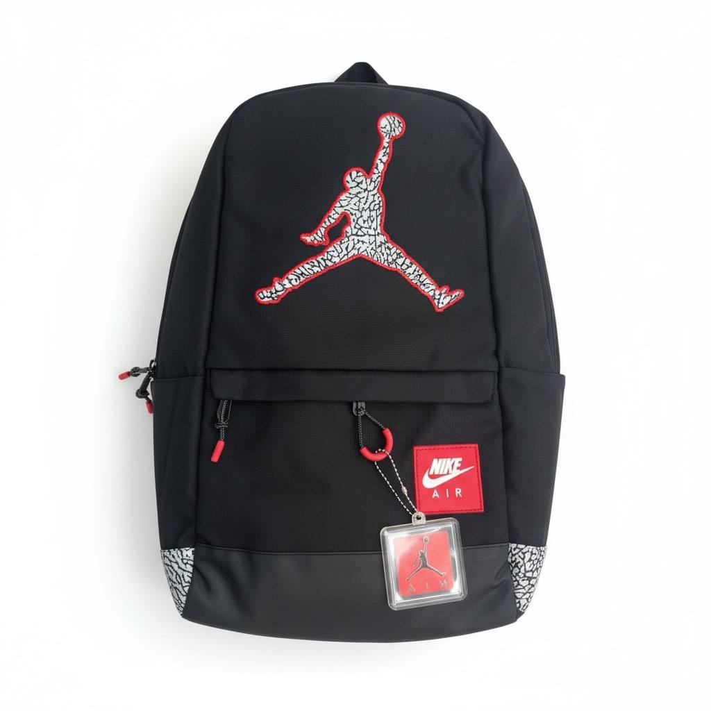 🎒 Nike Jordan Retro Jumpman Backpack – Black & Red