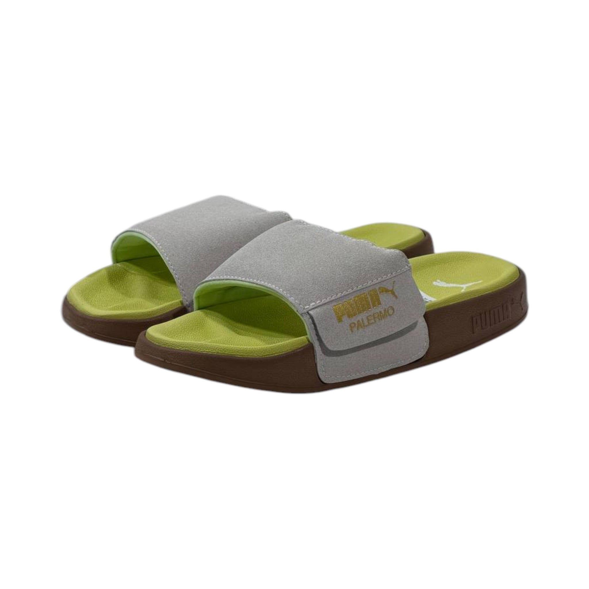 💚 Puma Palermo Comfort Slides – Lime Green Summer Edition