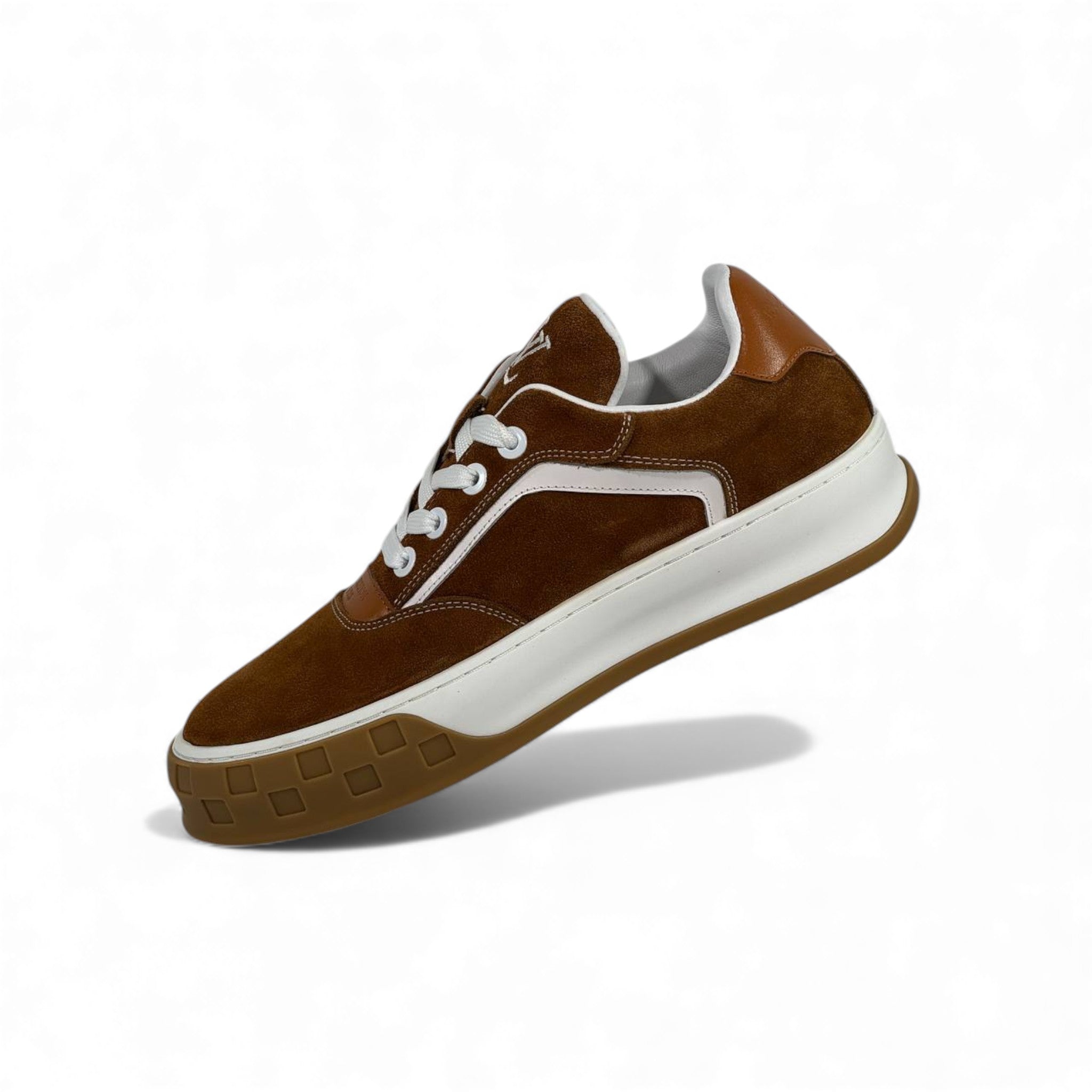 ✨ Louis Vuitton Suede Classic Sneakers – Brown & White