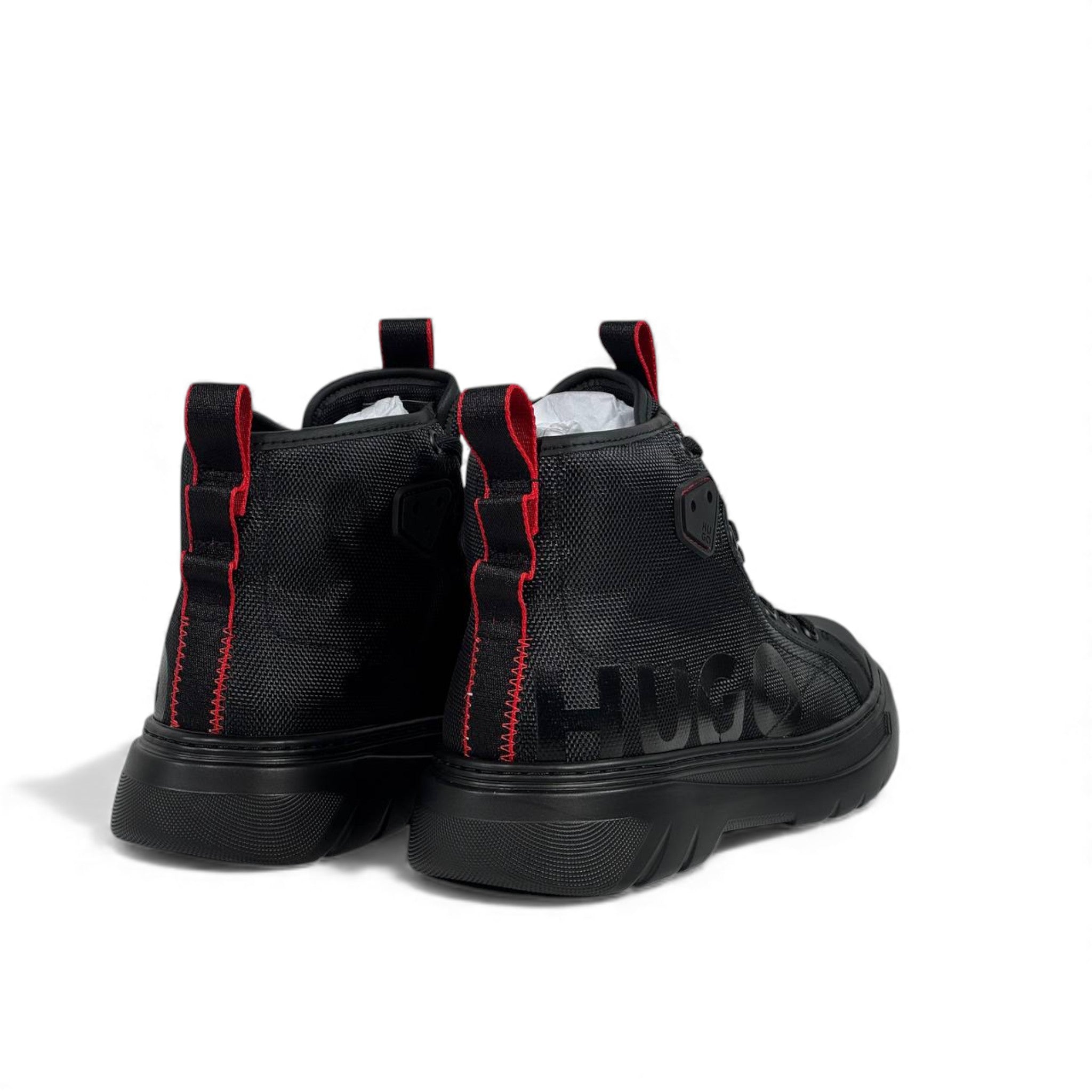 Hugo Black High-Top Street Sneakers 🔥⚫ Premium Urban Performance