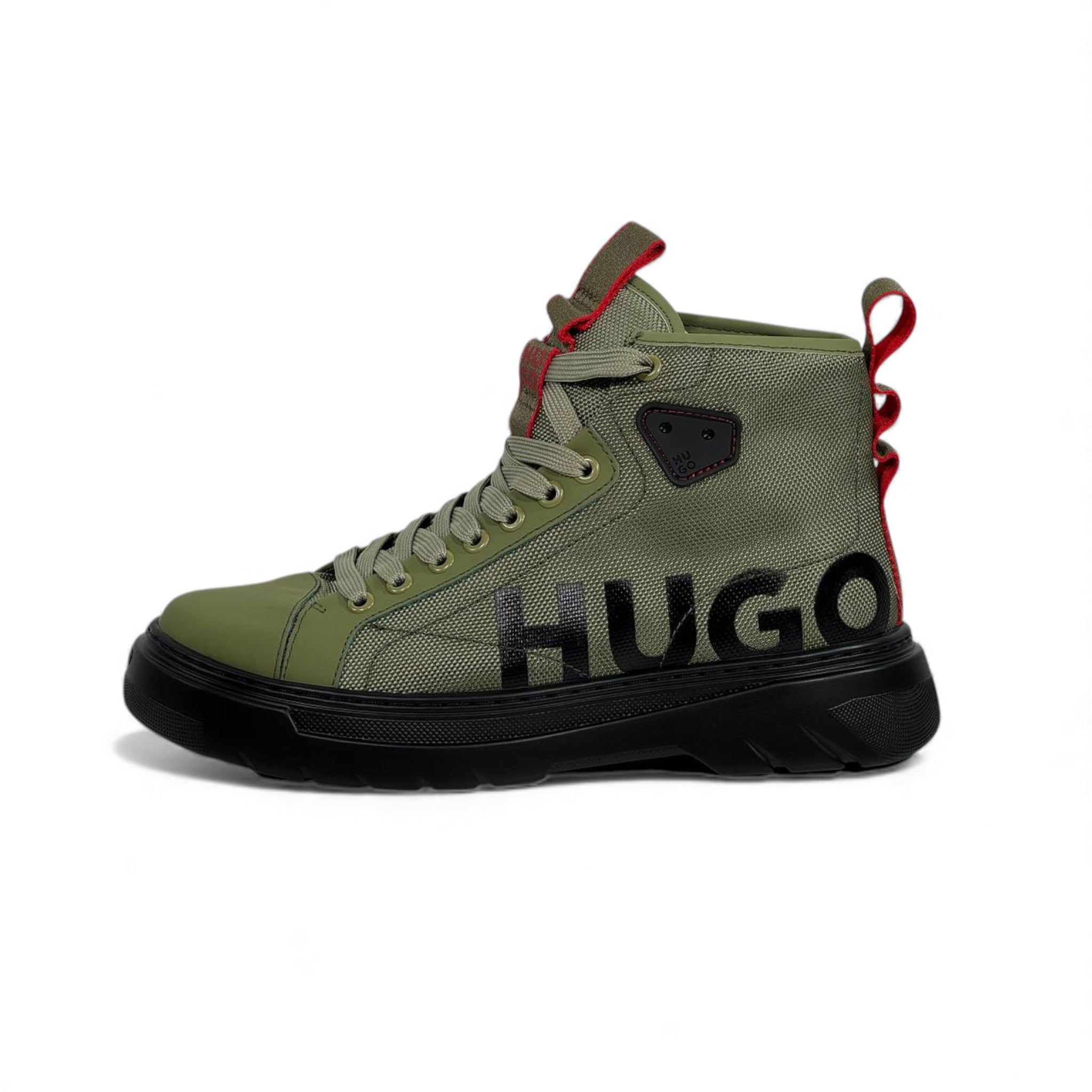 Hugo Khaki High-Top Urban Sneakers 🔥🟢 Military-Style Performance