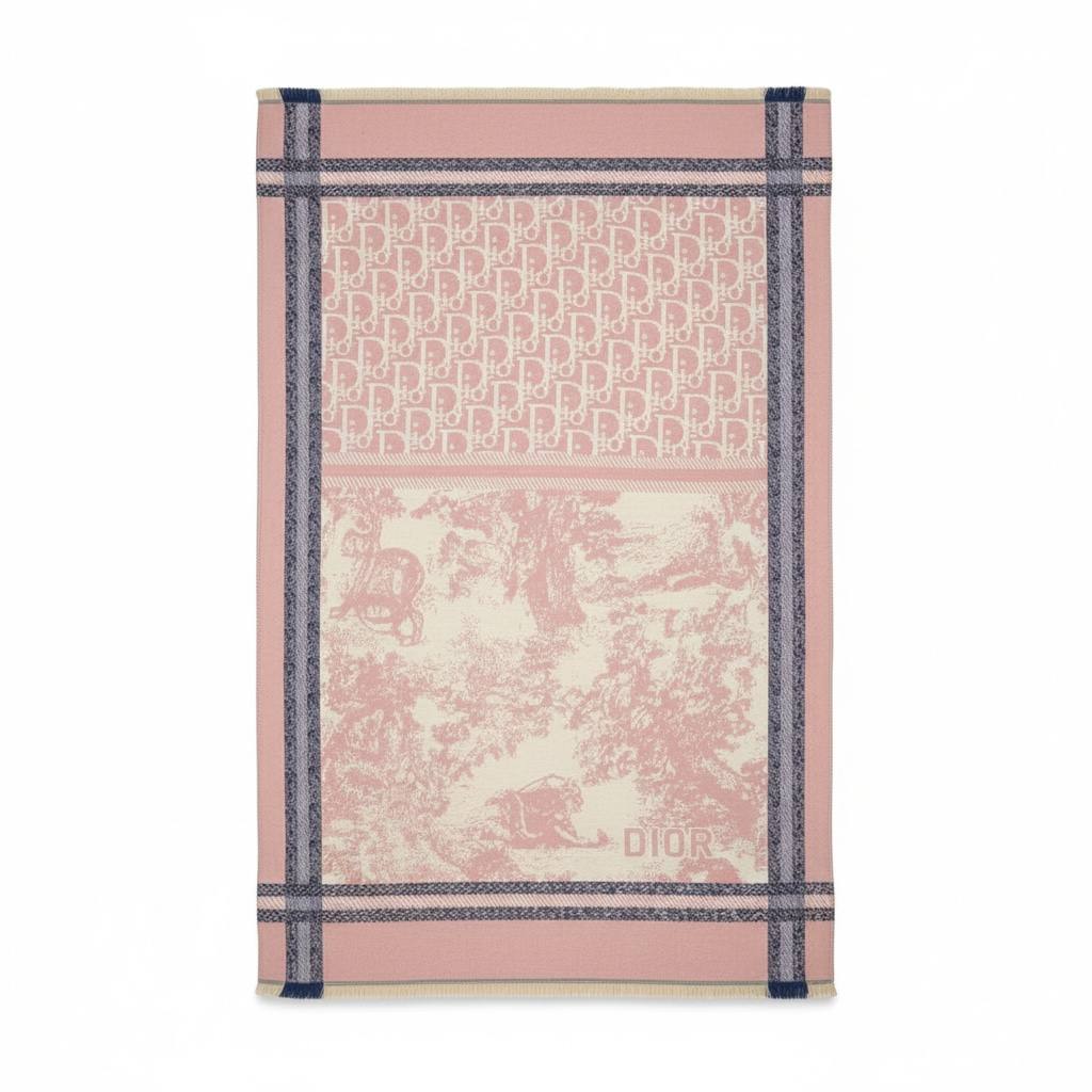 Christian Dior Pink Toile Oblique Scarf 💗✨ Soft Luxury Elegance