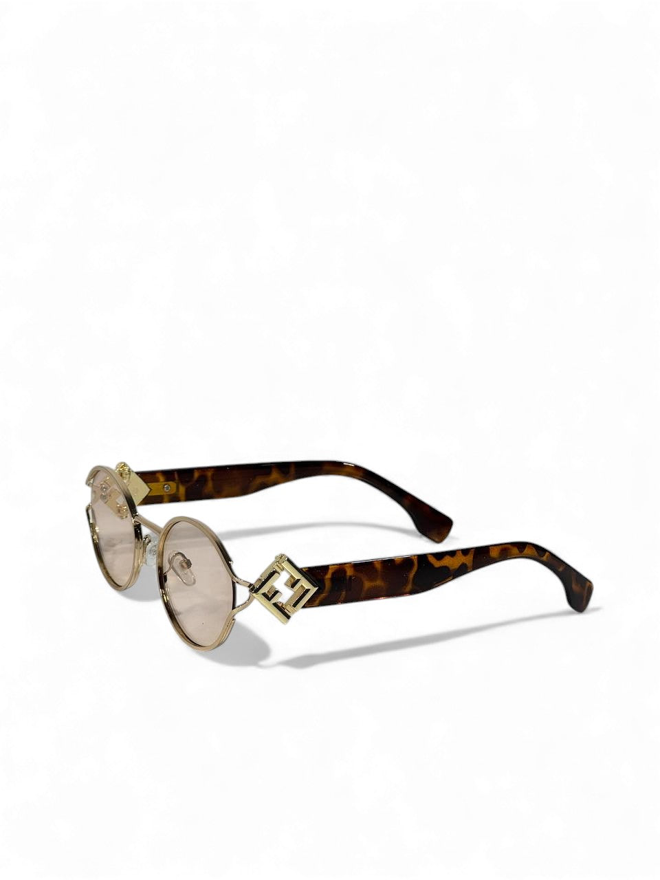 Fendi-Inspired Gold Oval Sunglasses – Tortoise Temple Luxury Edition 😎✨
