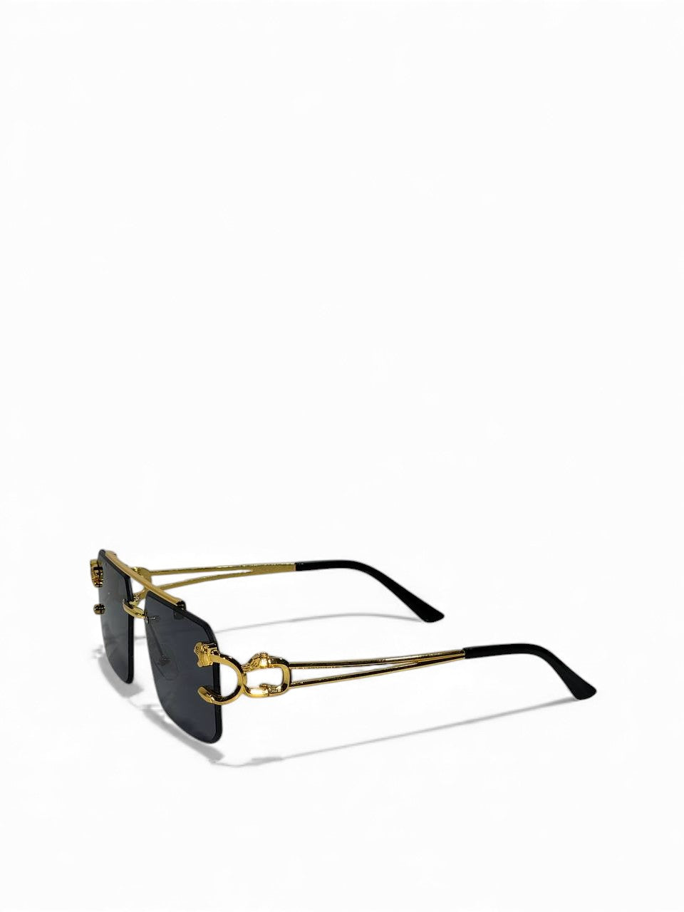 Roberto Cavalli-Inspired Gold Rimless Square Sunglasses – Iconic Luxury Edition 😎✨