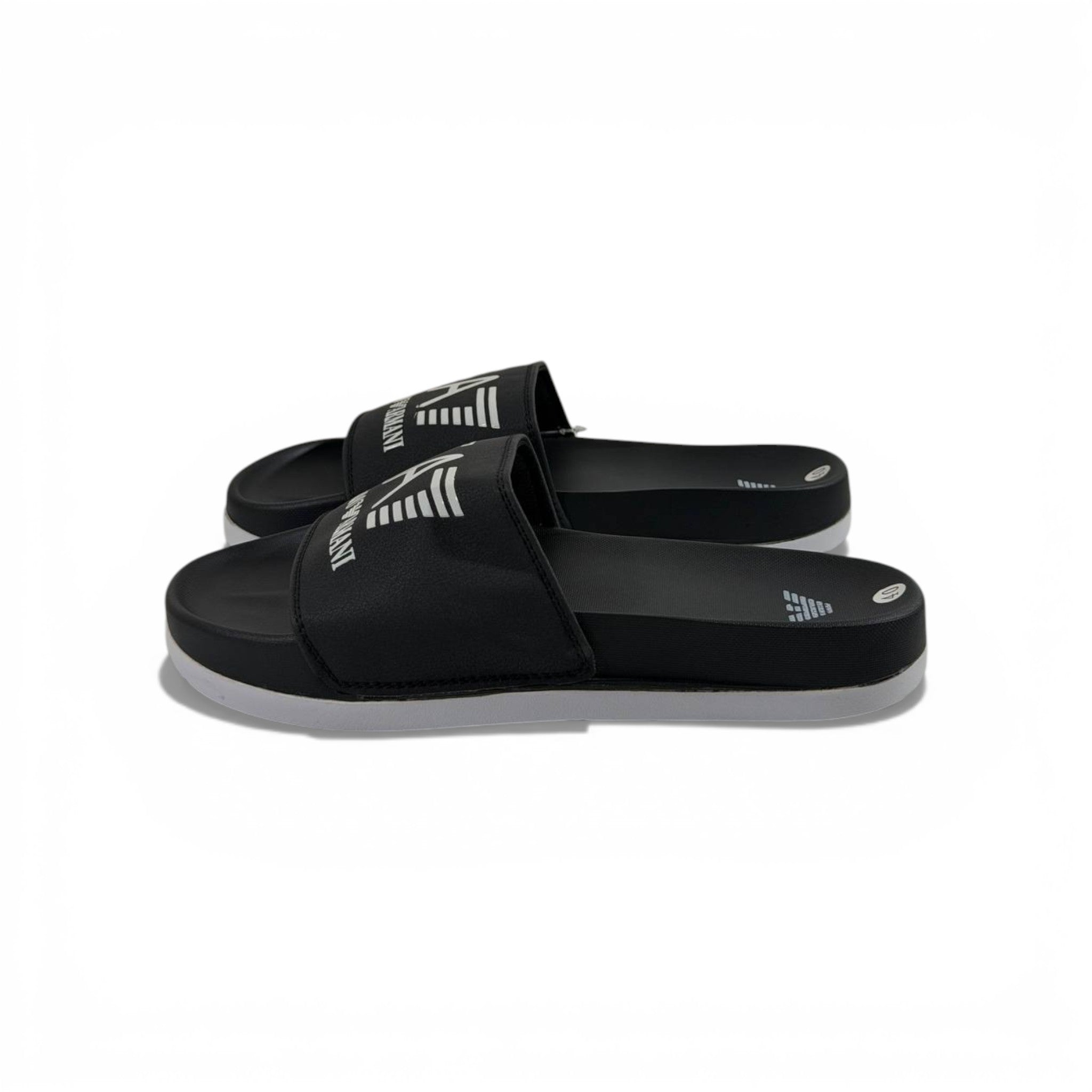 🖤 EA7 Emporio Armani Slides – Black Signature Edition ✨