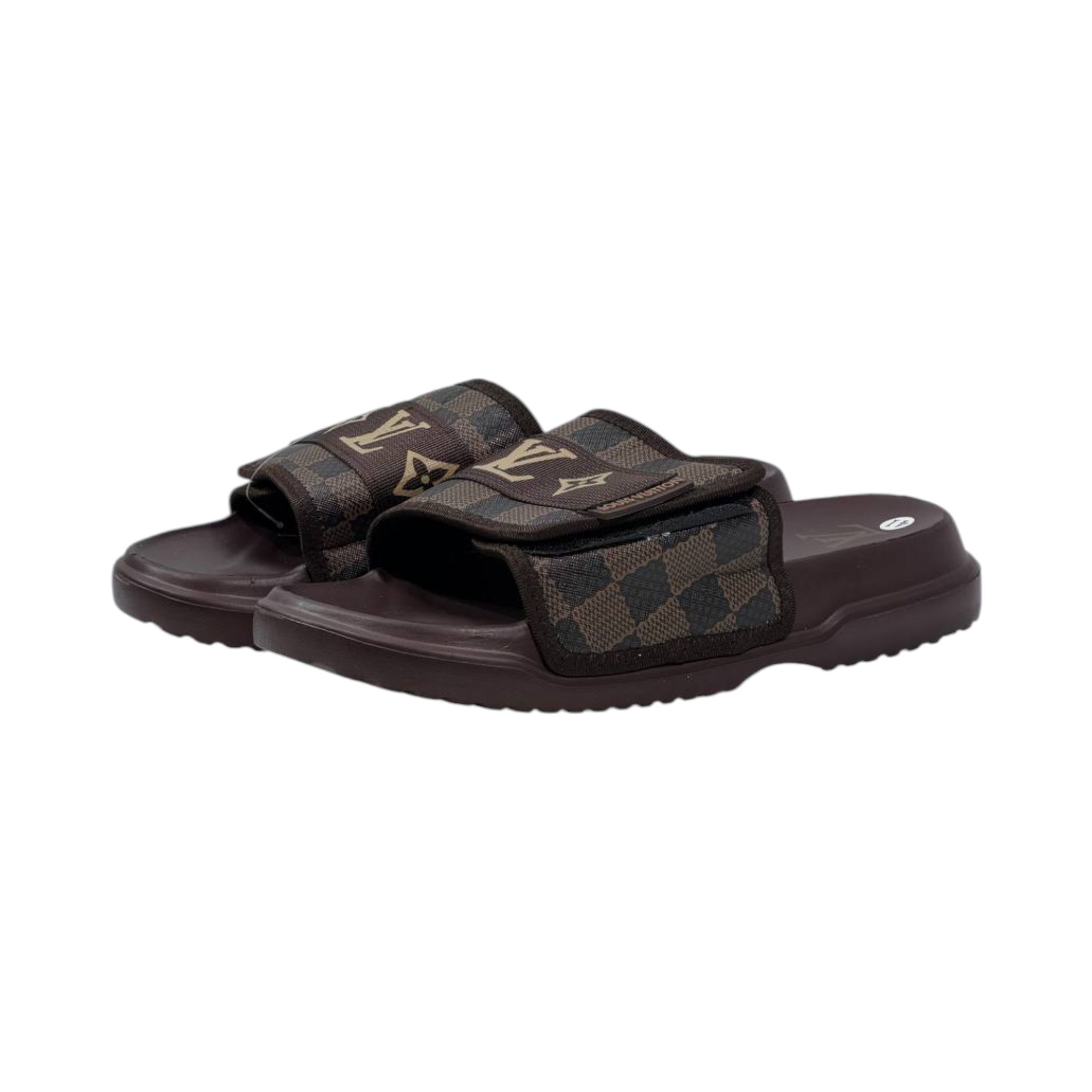 🟤 Louis Vuitton Damier Comfort Slides – Luxury Monogram Edition