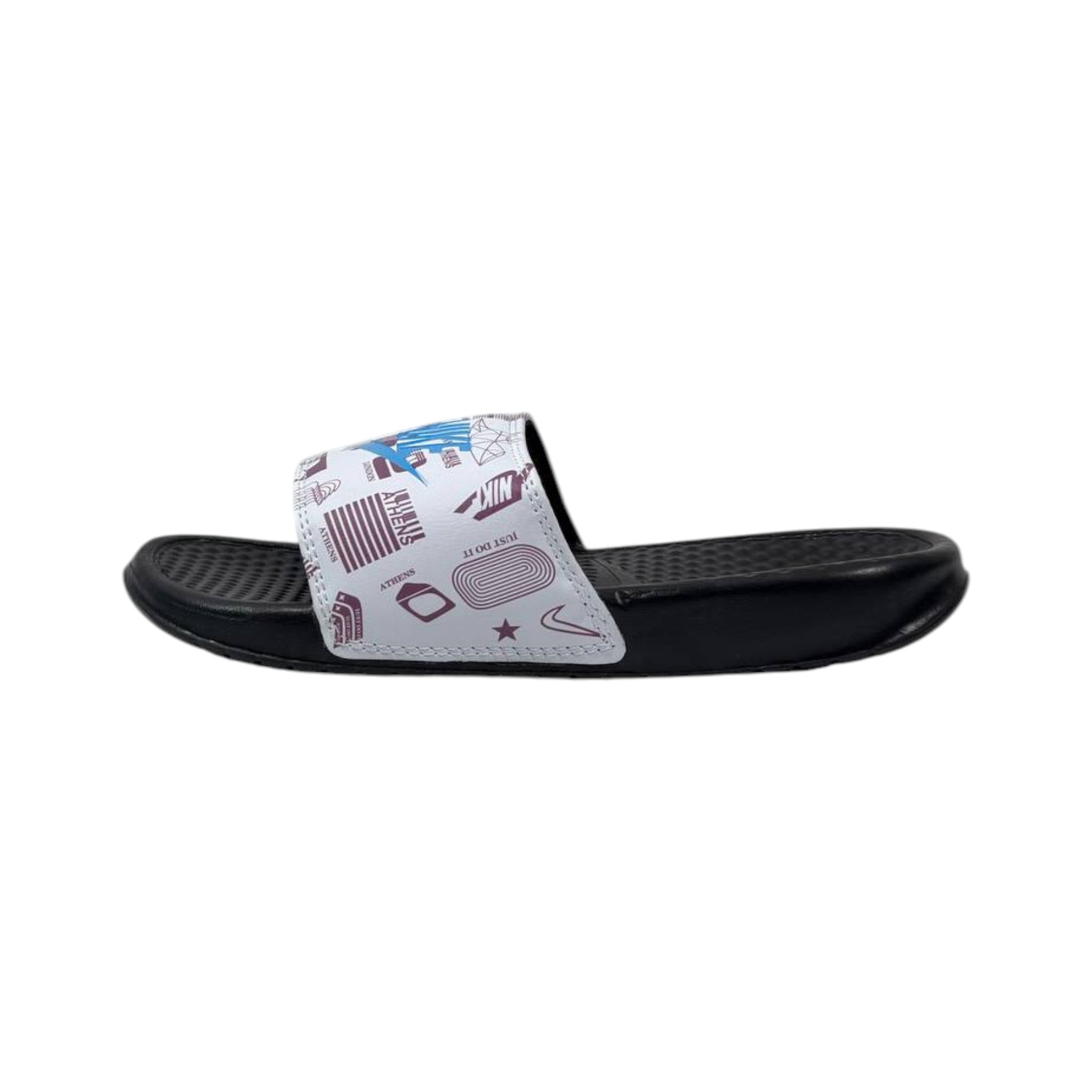 🏙️ Nike Benassi City Edition Slides – White Graphic Print