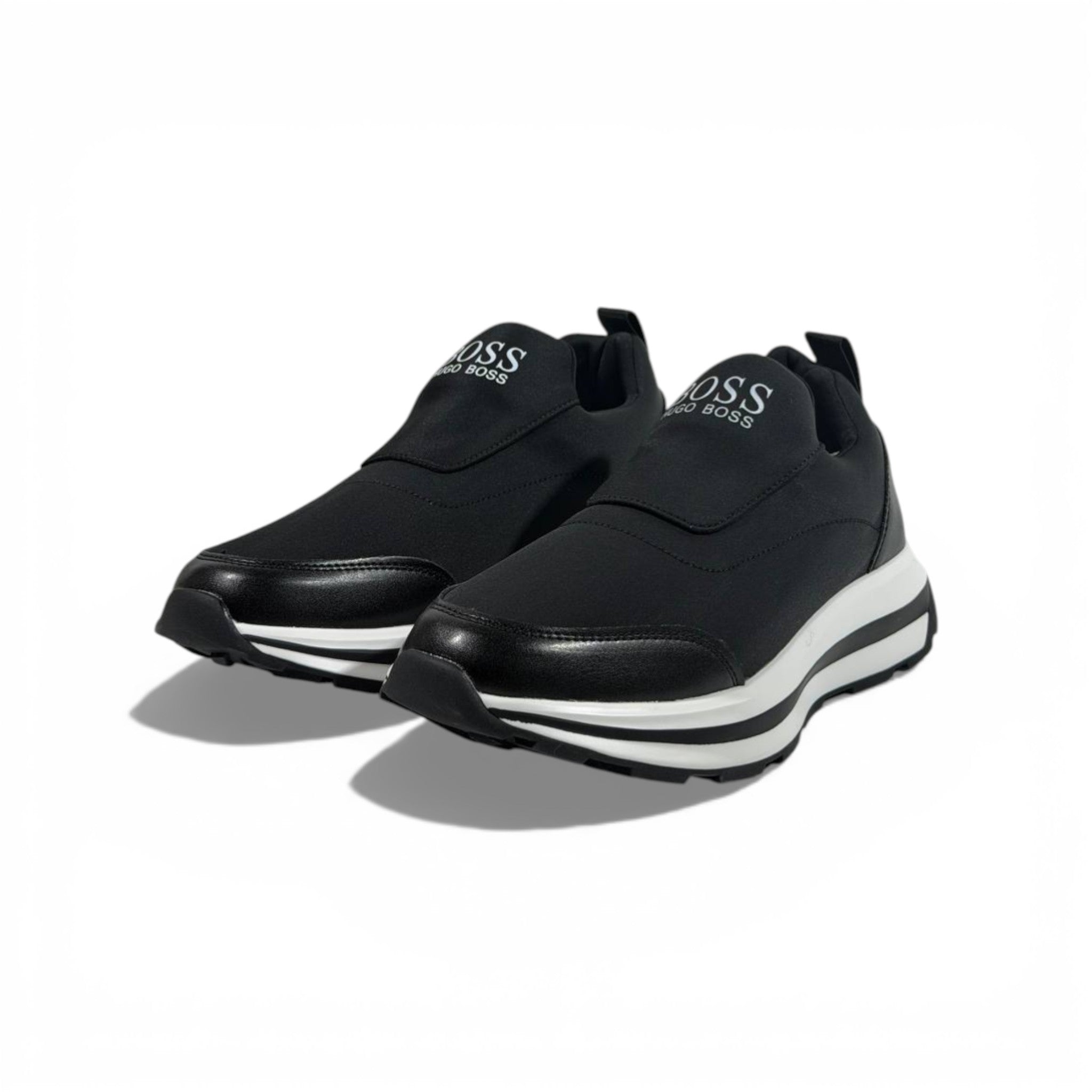 BOSS Black Slip-On Sneakers 👟🖤✨ Hugo Boss Luxury Casual Shoes – Premium Comfort Lifestyle Trainers 💼🔥