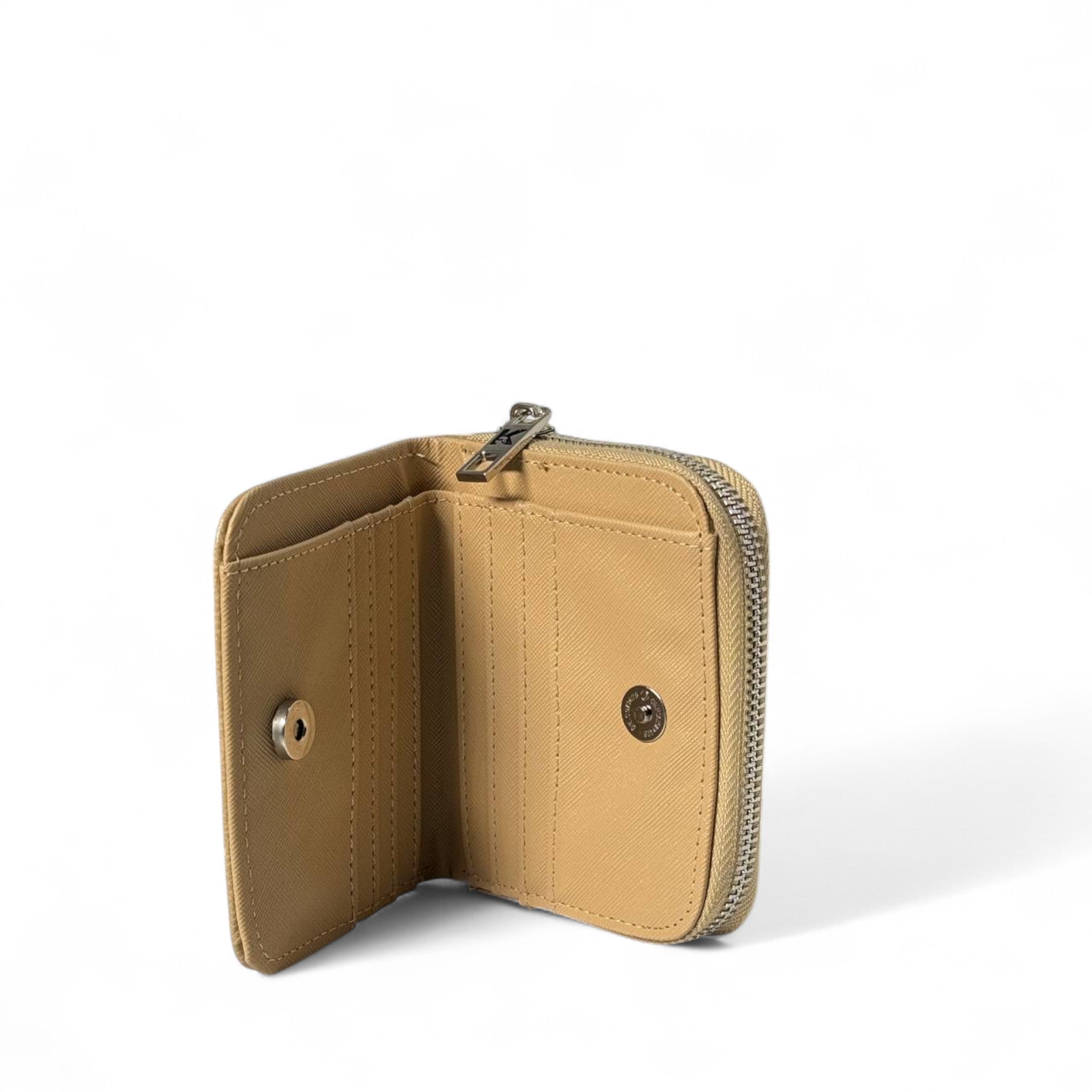 🌟 Karl Lagerfeld Beige Wallet – Multicolor KARL Embroidered Logo 👜🌈