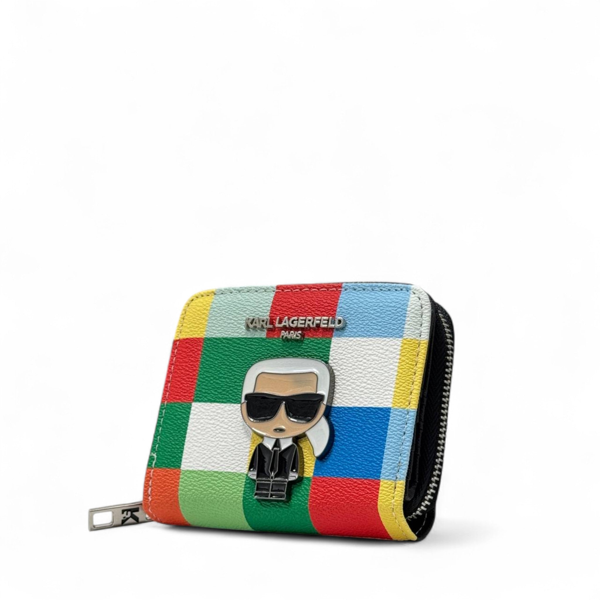 Karl Lagerfeld Multicolor Block Wallet 🟥🟩🟦 – Iconic Karl Patch
