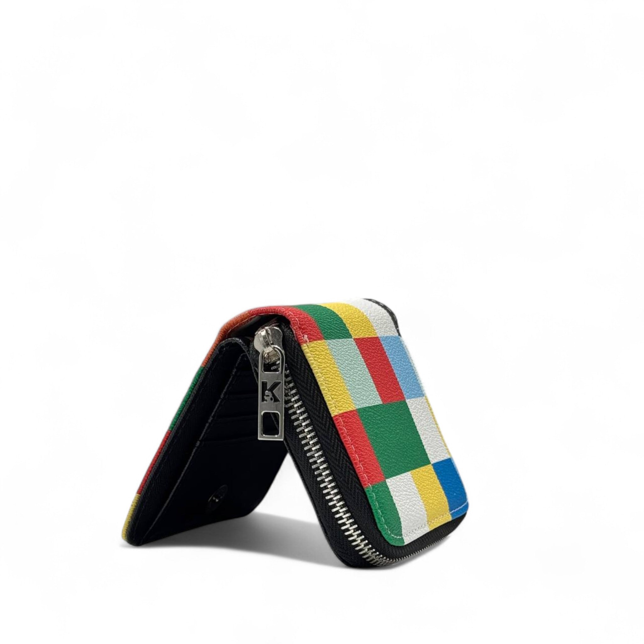 Karl Lagerfeld Multicolor Block Wallet 🟥🟩🟦 – Iconic Karl Patch