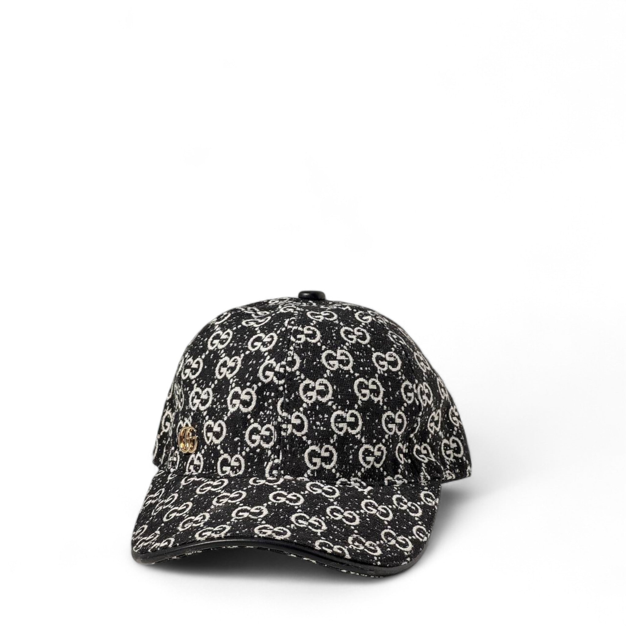 Gucci Black GG Denim Cap with Gold Logo 🖤✨