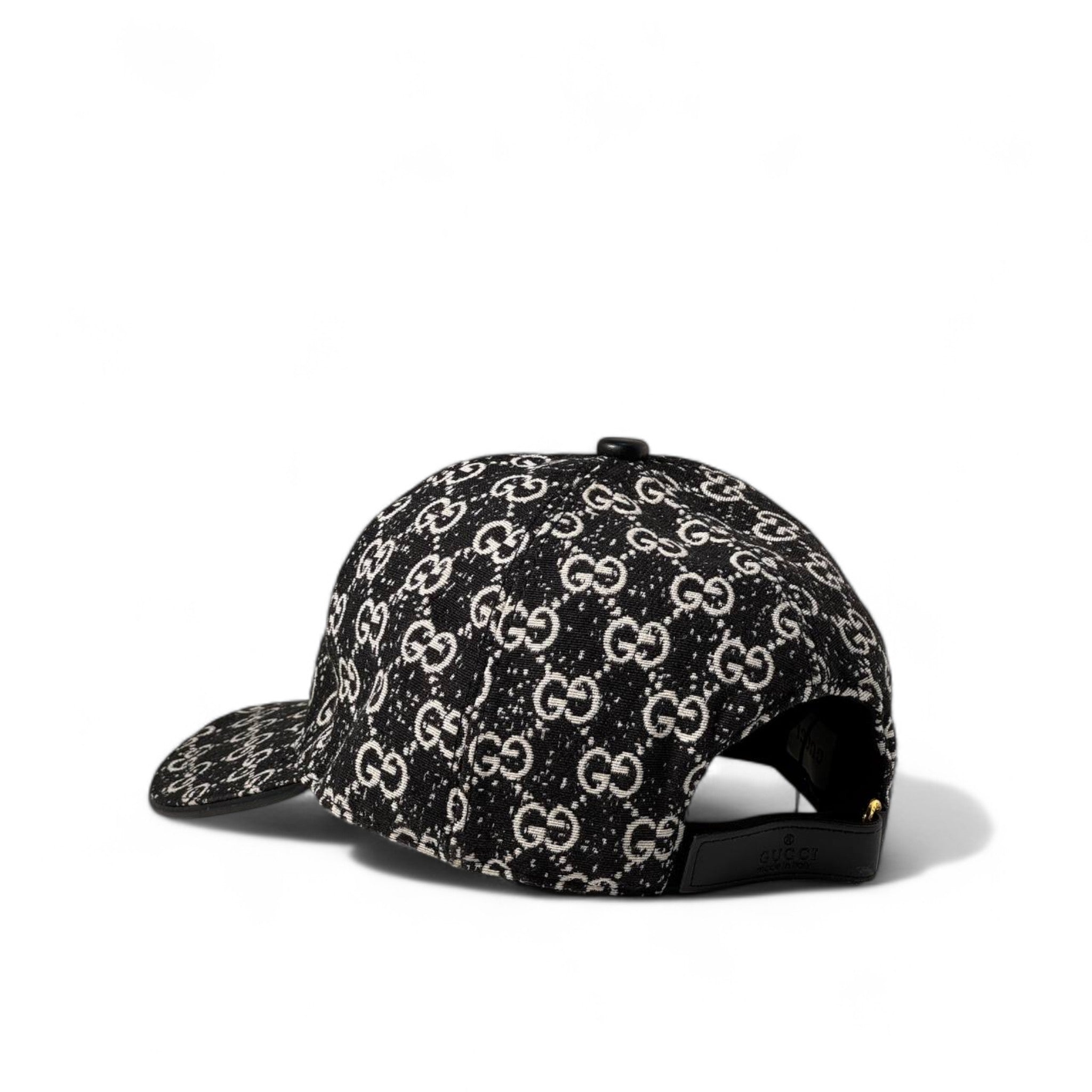 Gucci Black GG Denim Cap with Gold Logo 🖤✨