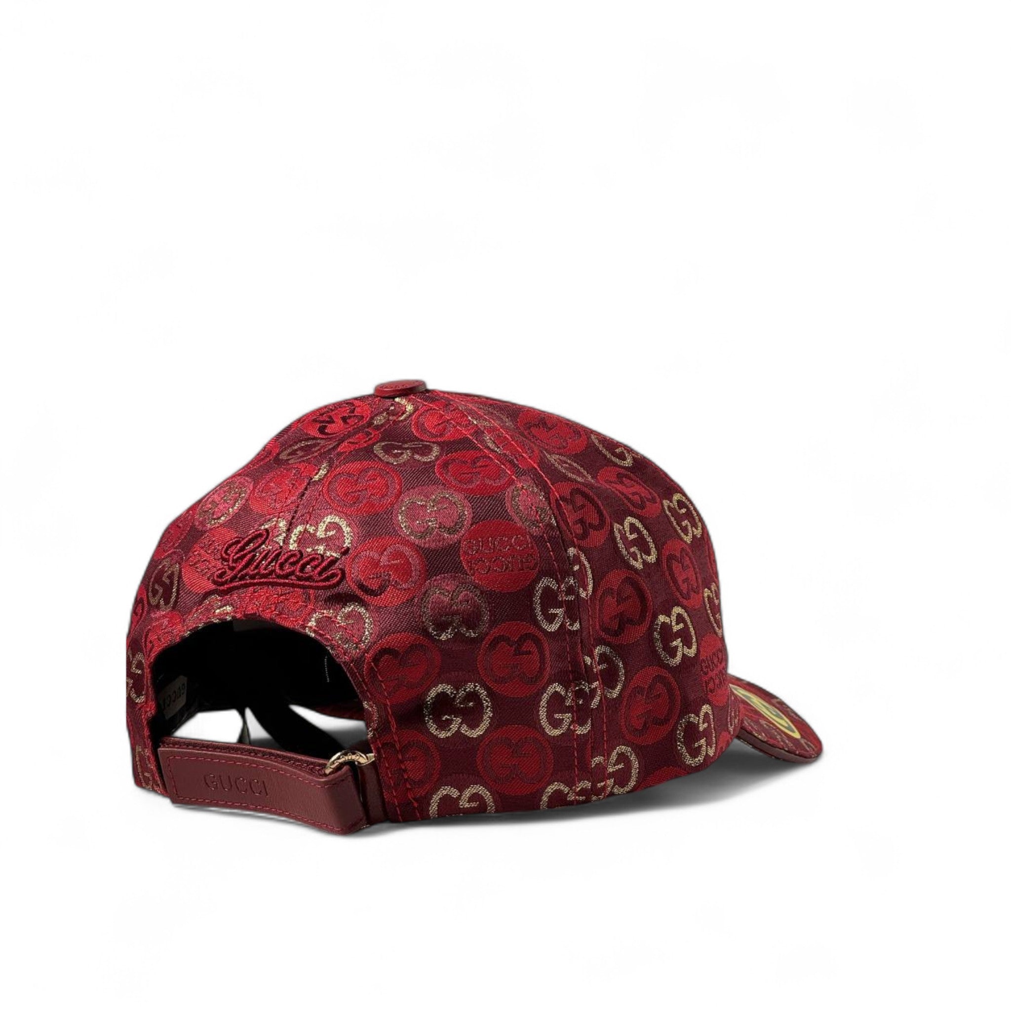 Gucci GG Monogram Cap – Red & Gold Edition ❤️🧢
