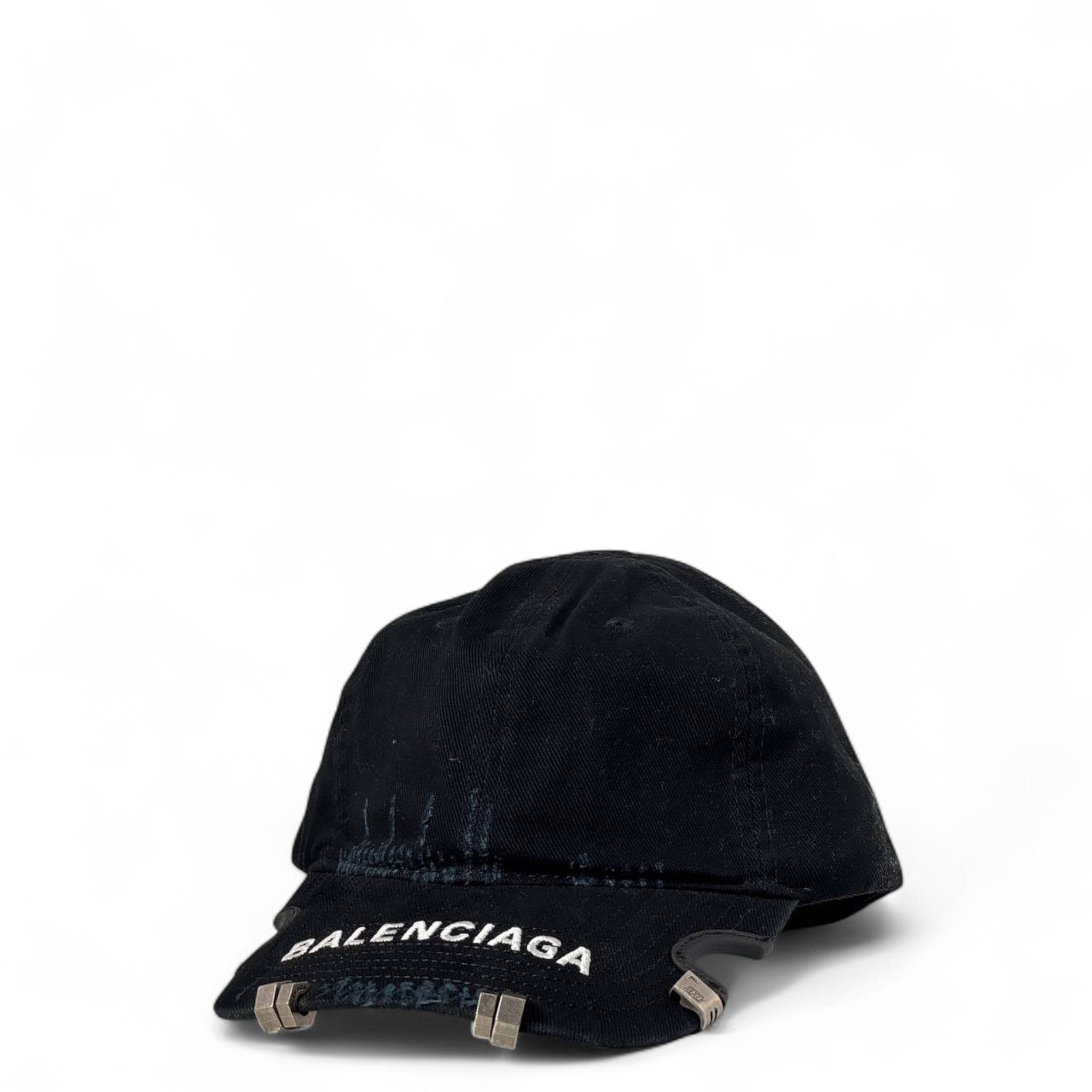 Balenciaga Black Distressed Cap 🖤 Streetwear Staple