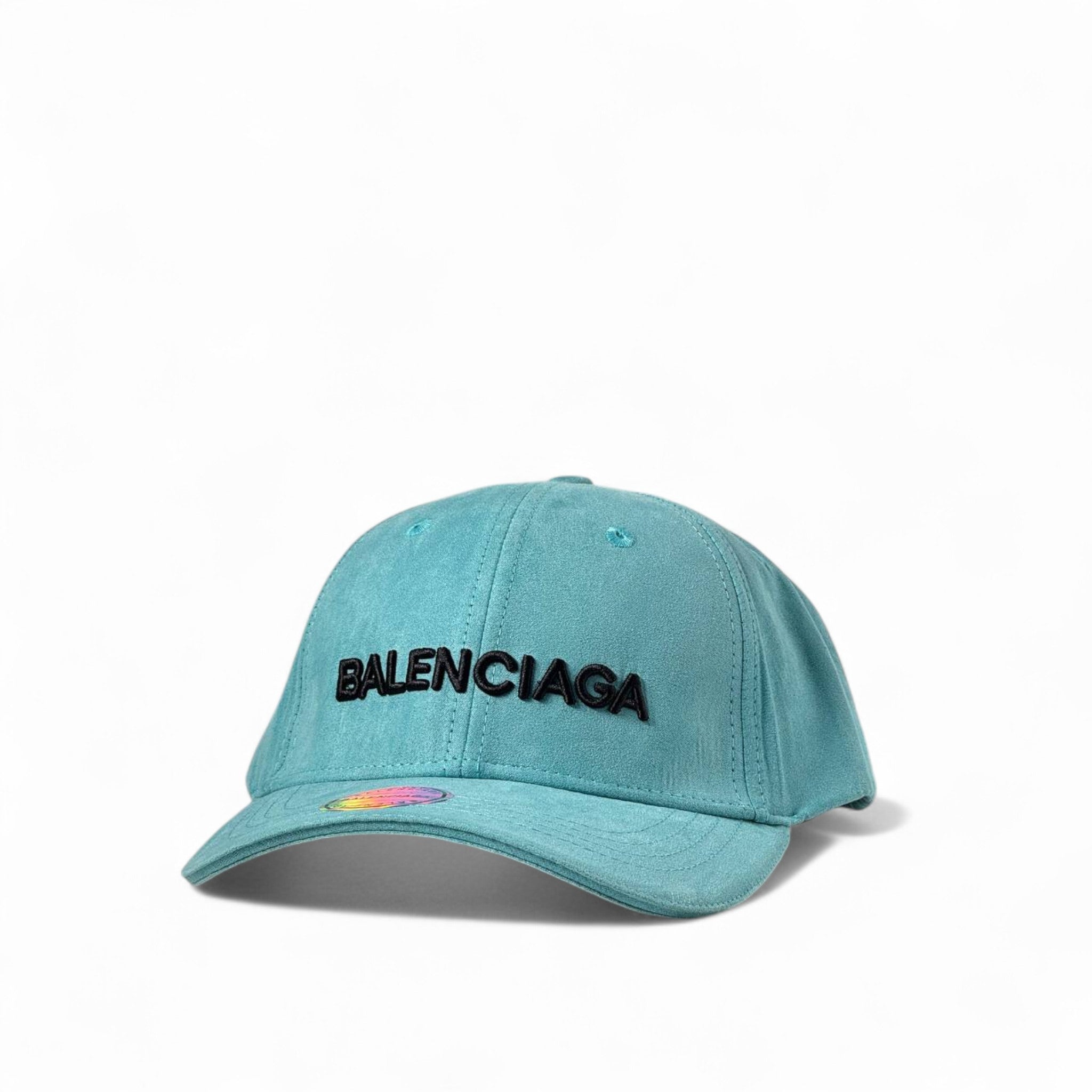 Balenciaga Teal Suede Cap 💎 Summer Statement Essential