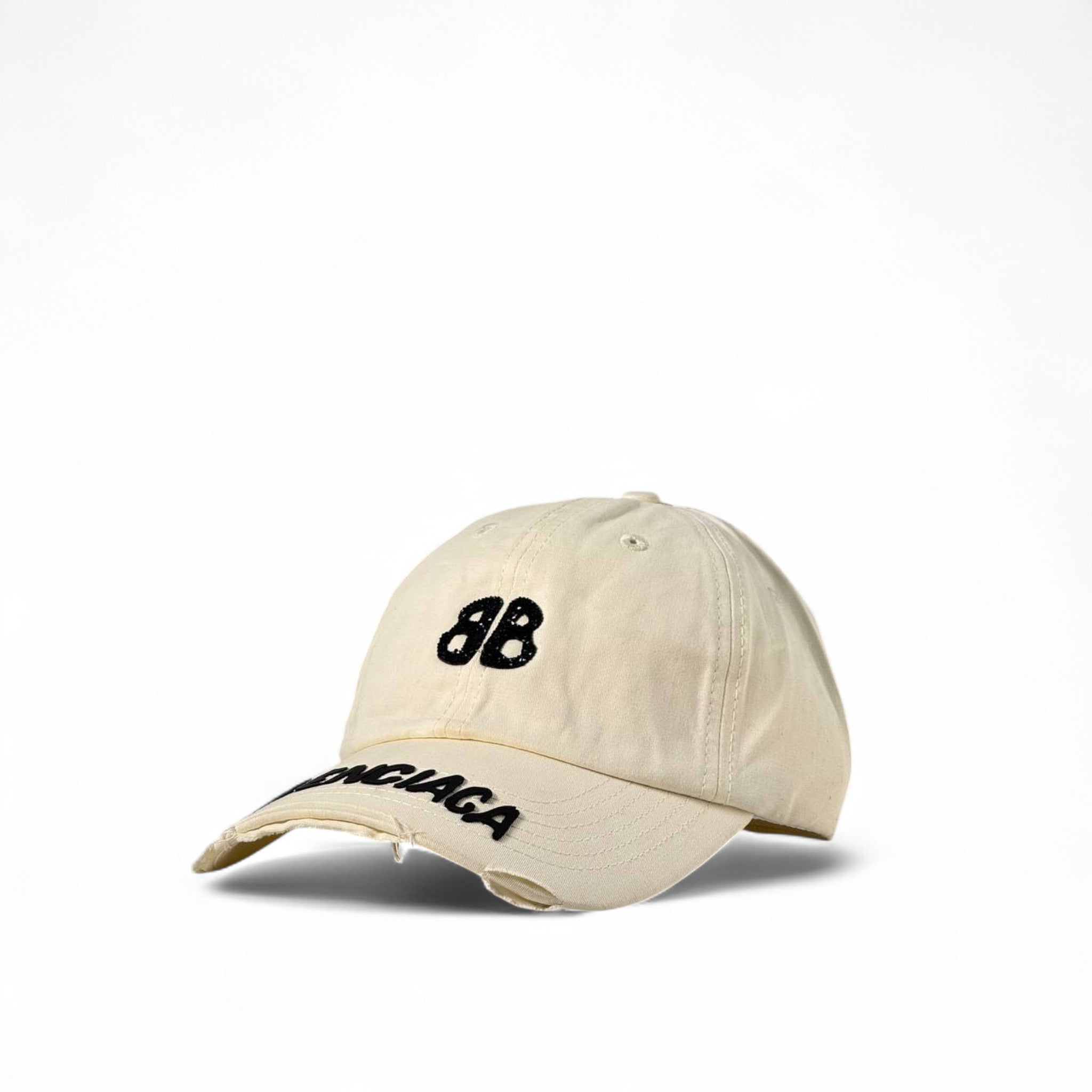 Balenciaga Distressed Beige Cap 🧵 Bold Minimalism