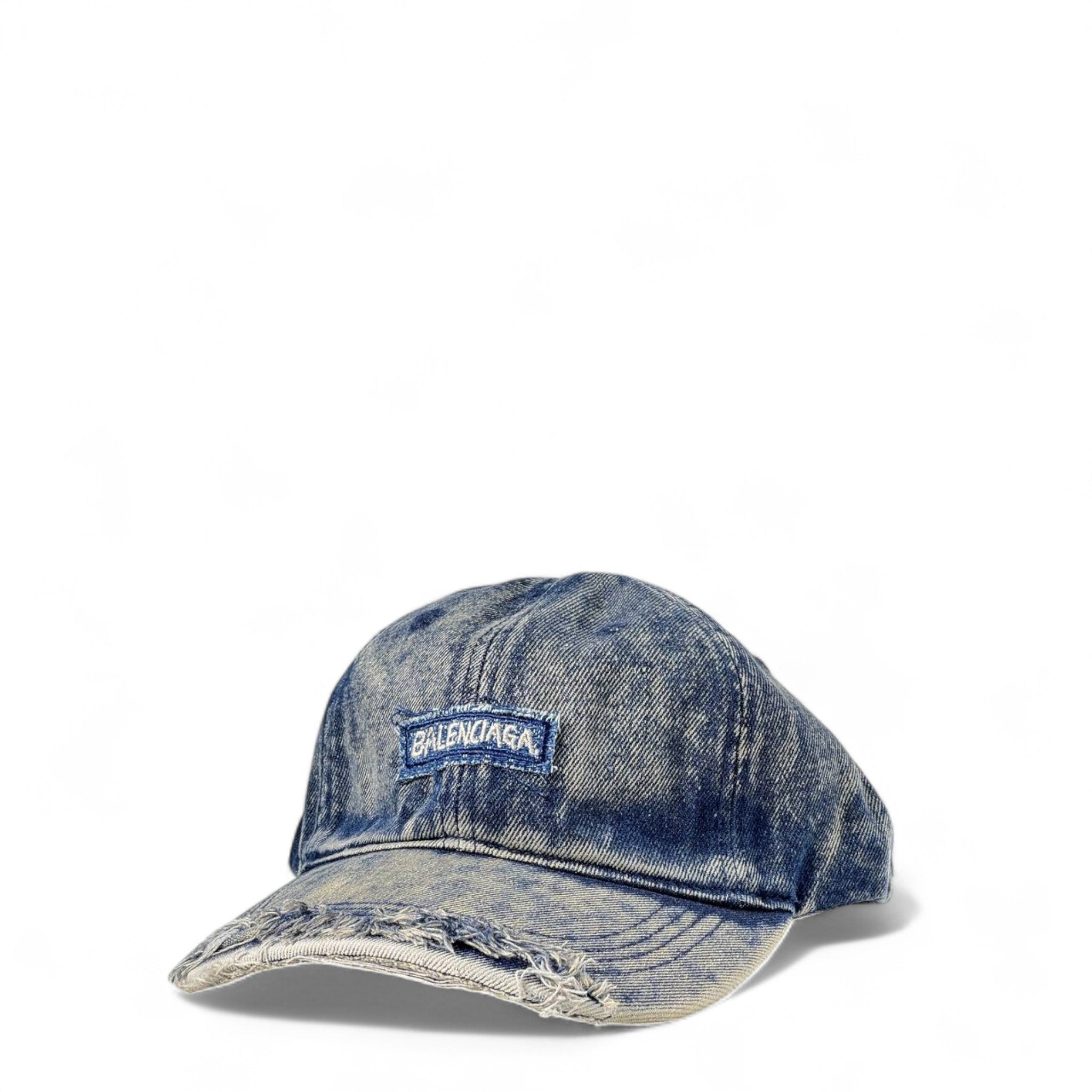 ๐งข Balenciaga Washed Denim Cap โ Vintage Patch Edition ๐งต๐