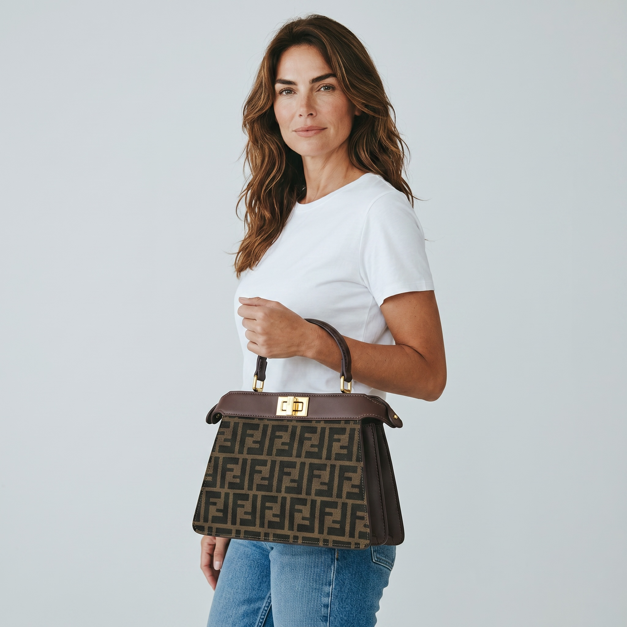 Fendi-Inspired Monogram Peekaboo Tote 🤎✨
