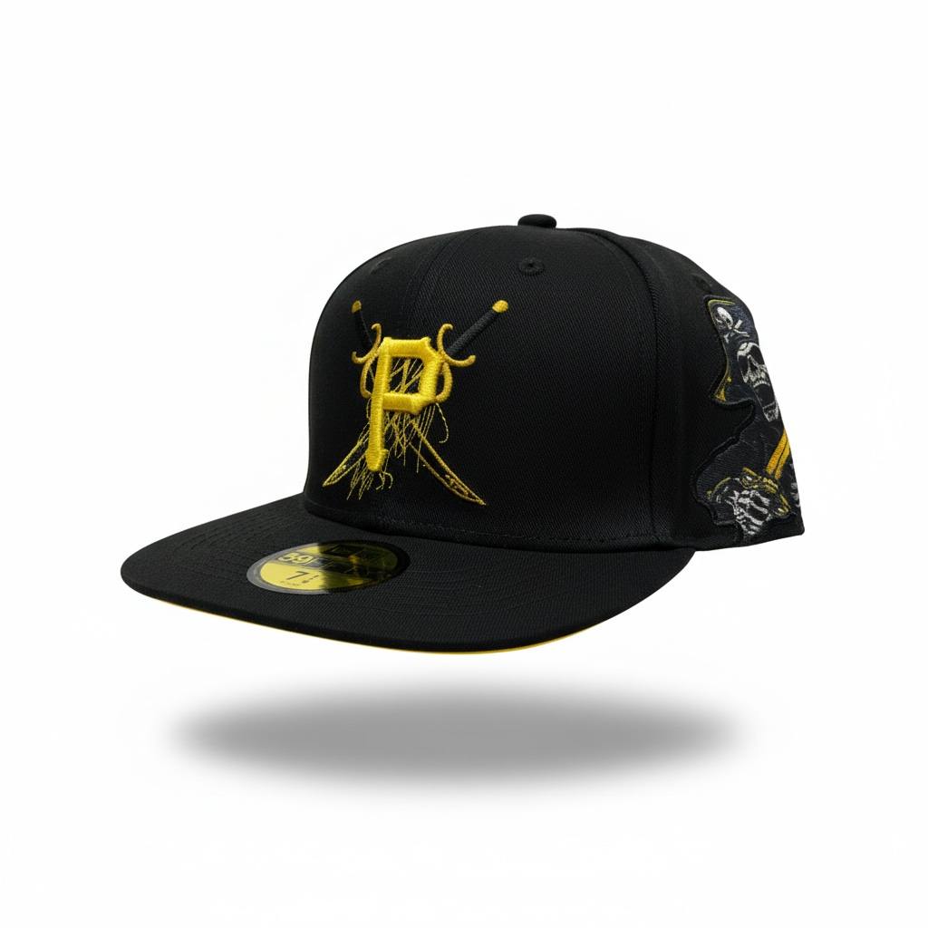 š§¢ Pittsburgh Pirates Black & Gold Fitted Cap ā Crossed Swords Edition ā¾š„