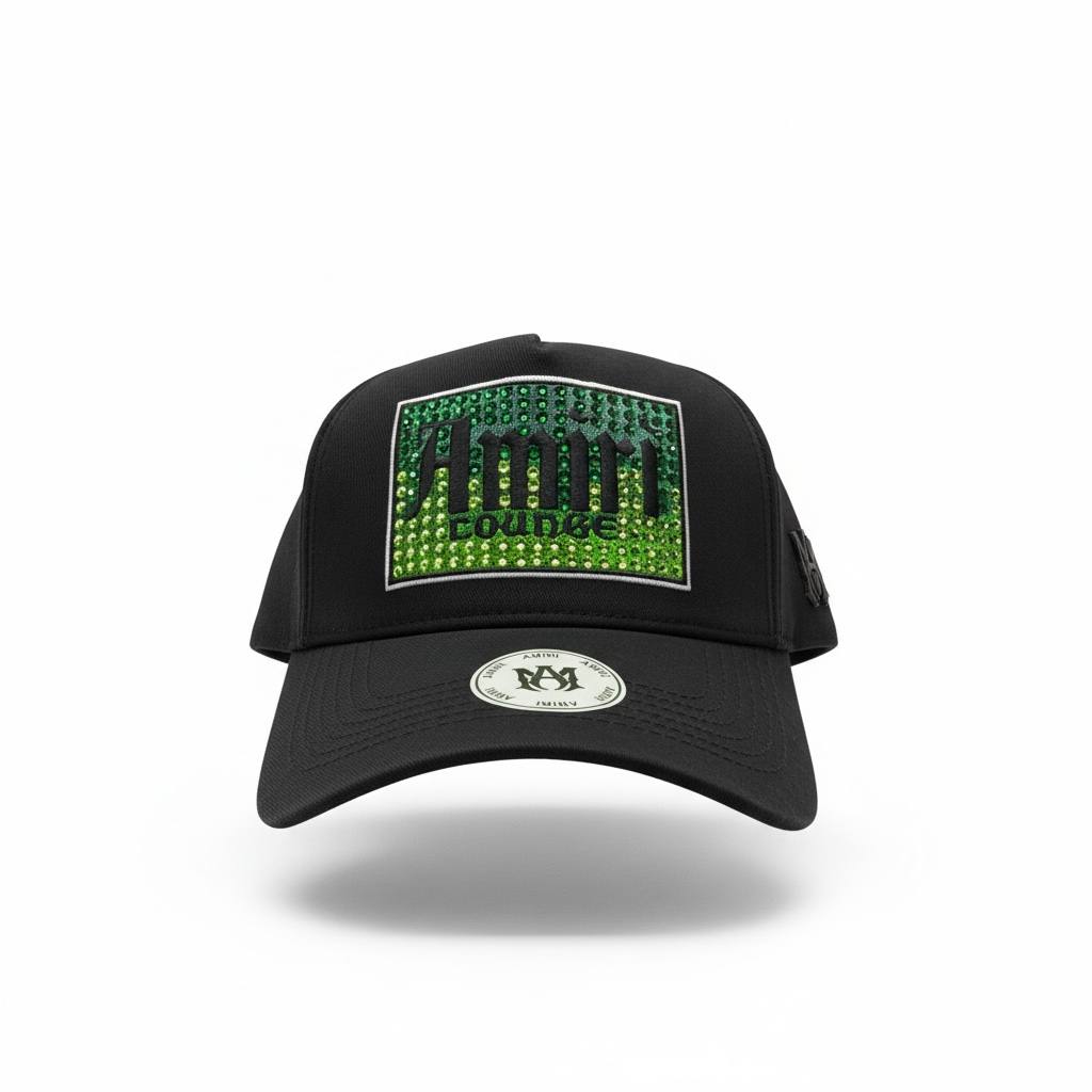 🧢 Amiri “Amiri Lounge” Black Cap – Luxury Streetwear Edition ✨🔥