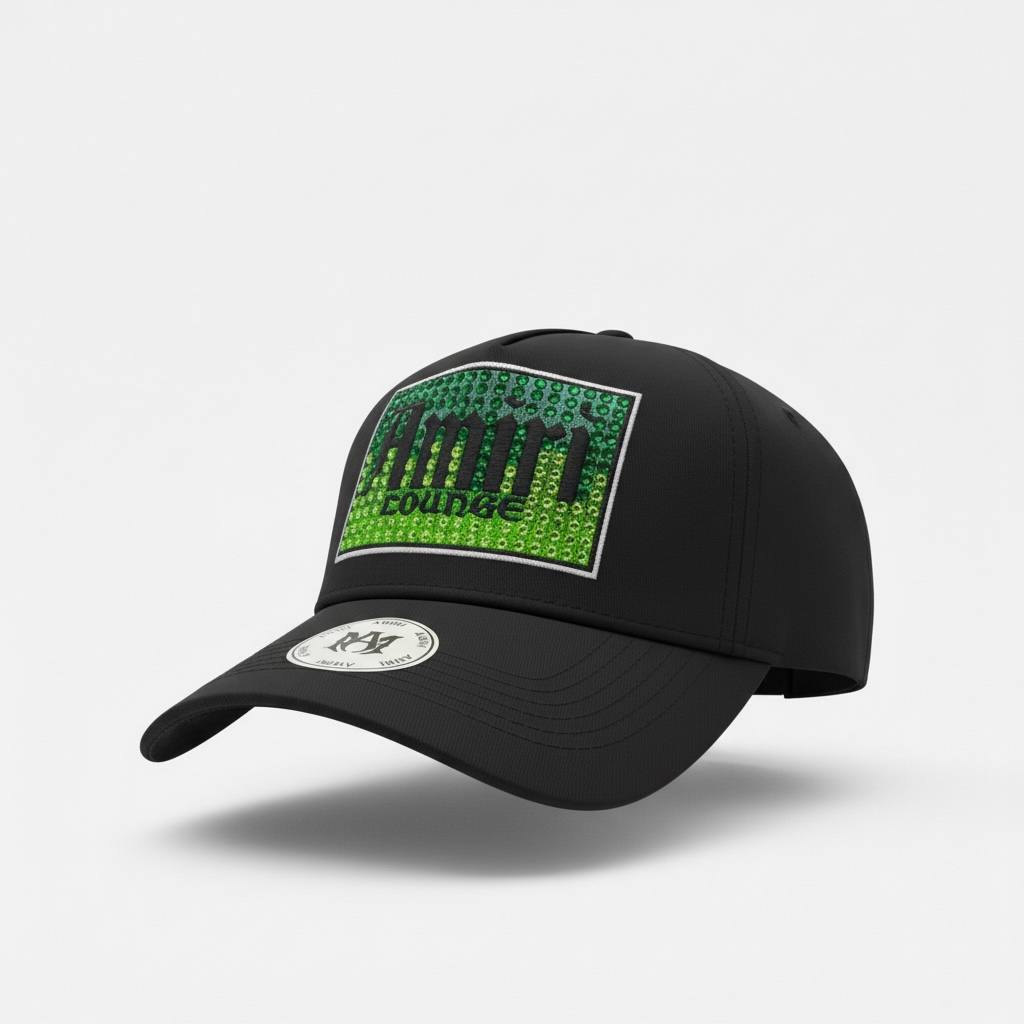 🧢 Amiri “Amiri Lounge” Black Cap – Luxury Streetwear Edition ✨🔥