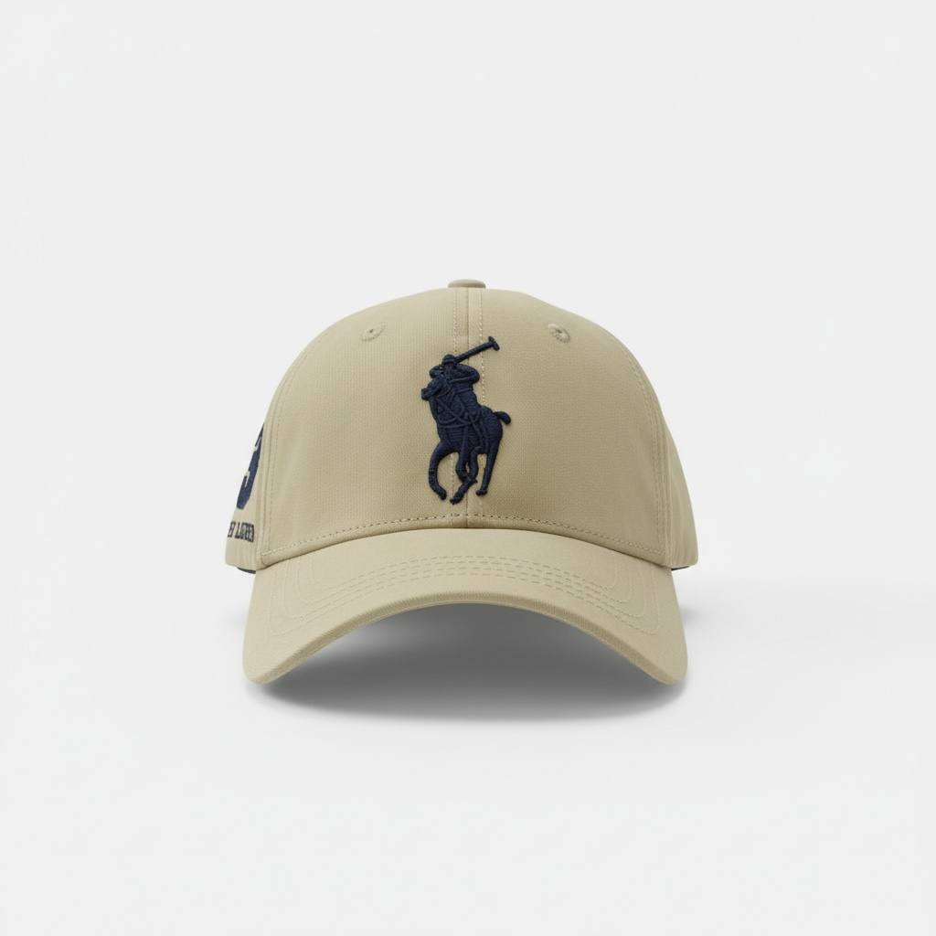 🐎 Polo Ralph Lauren Classic Logo Baseball Cap – Beige Cotton Hat