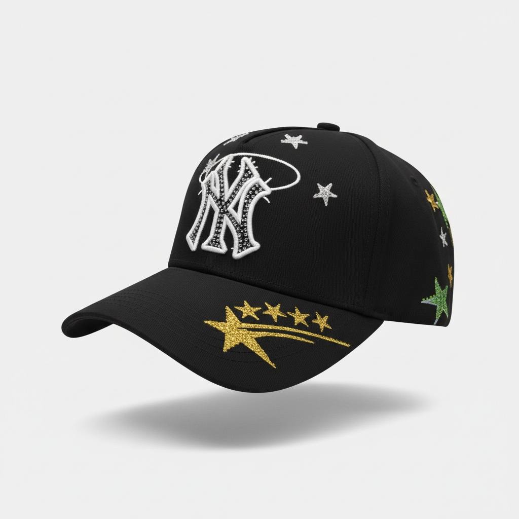 New York Yankees Crystal Logo Cap – Luxury Streetwear Edition ✨⚾