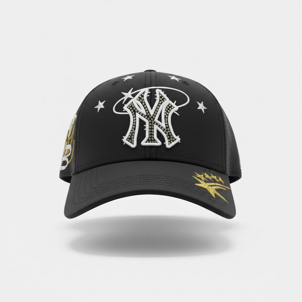 New York Yankees Crystal Logo Cap – Luxury Streetwear Edition ✨⚾