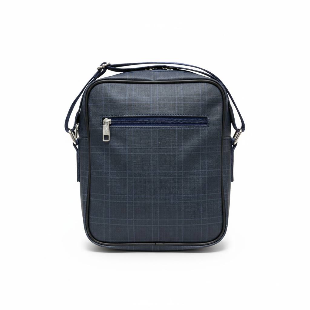 Lacoste Navy Check Crossbody Bag – Premium Messenger Shoulder Bag 🐊💙✨