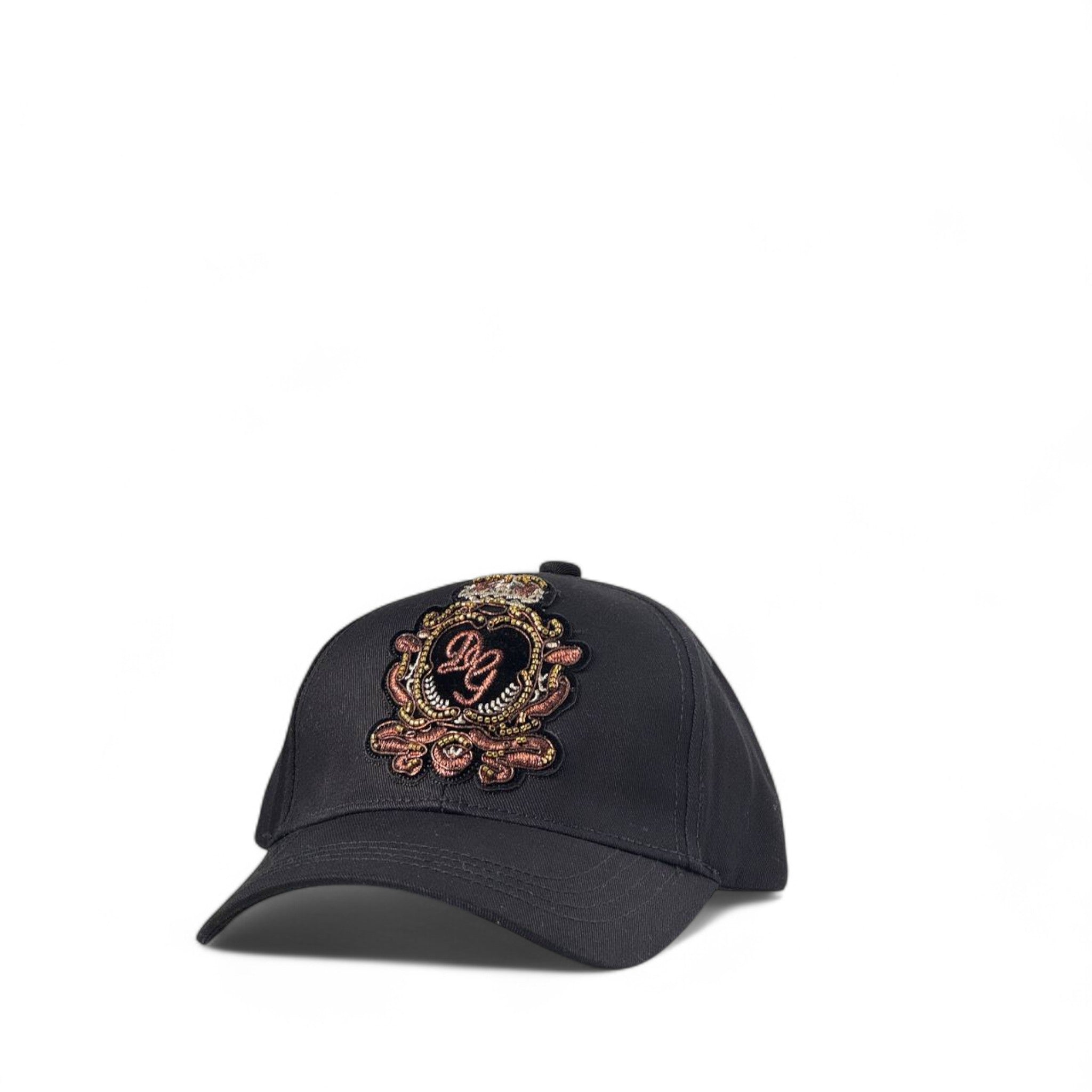 Dolce & Gabbana Crest Cap 🌹✨ | Black Rose Gold Royal Edition
