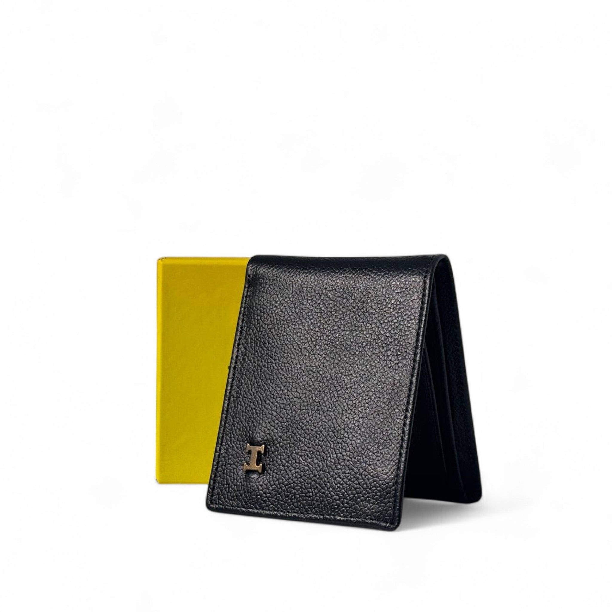 Hermès Black Leather Wallet 🖤 | Gold "H" Signature Detail