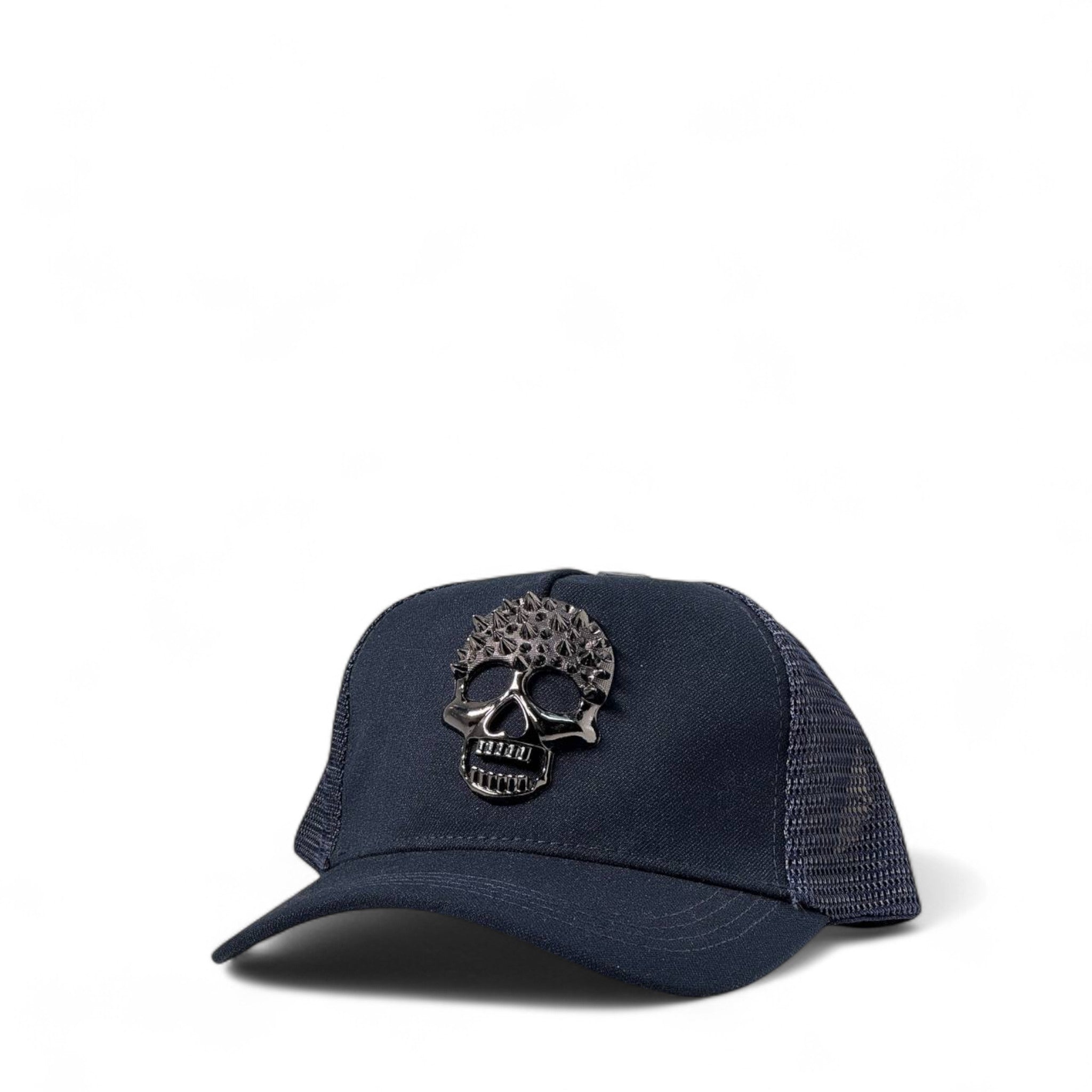 Philipp Plein Spiked Skull Cap 💥 Navy Power Edition