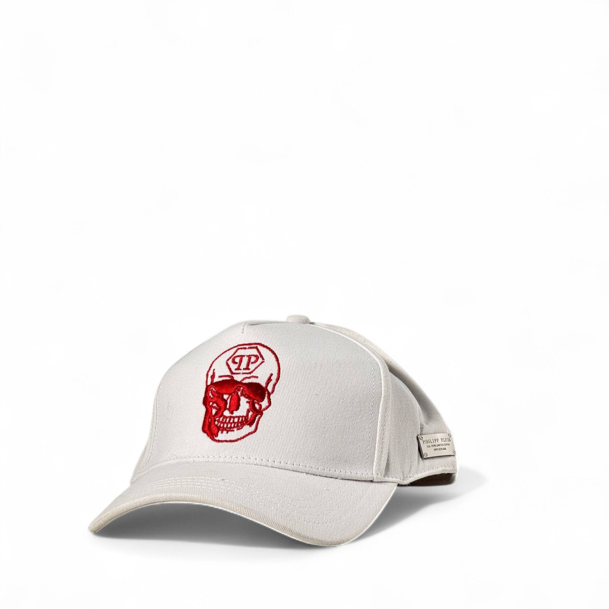 Philipp Plein Red Skull Cap 💀🔥 | White Base, Maximum Attitude