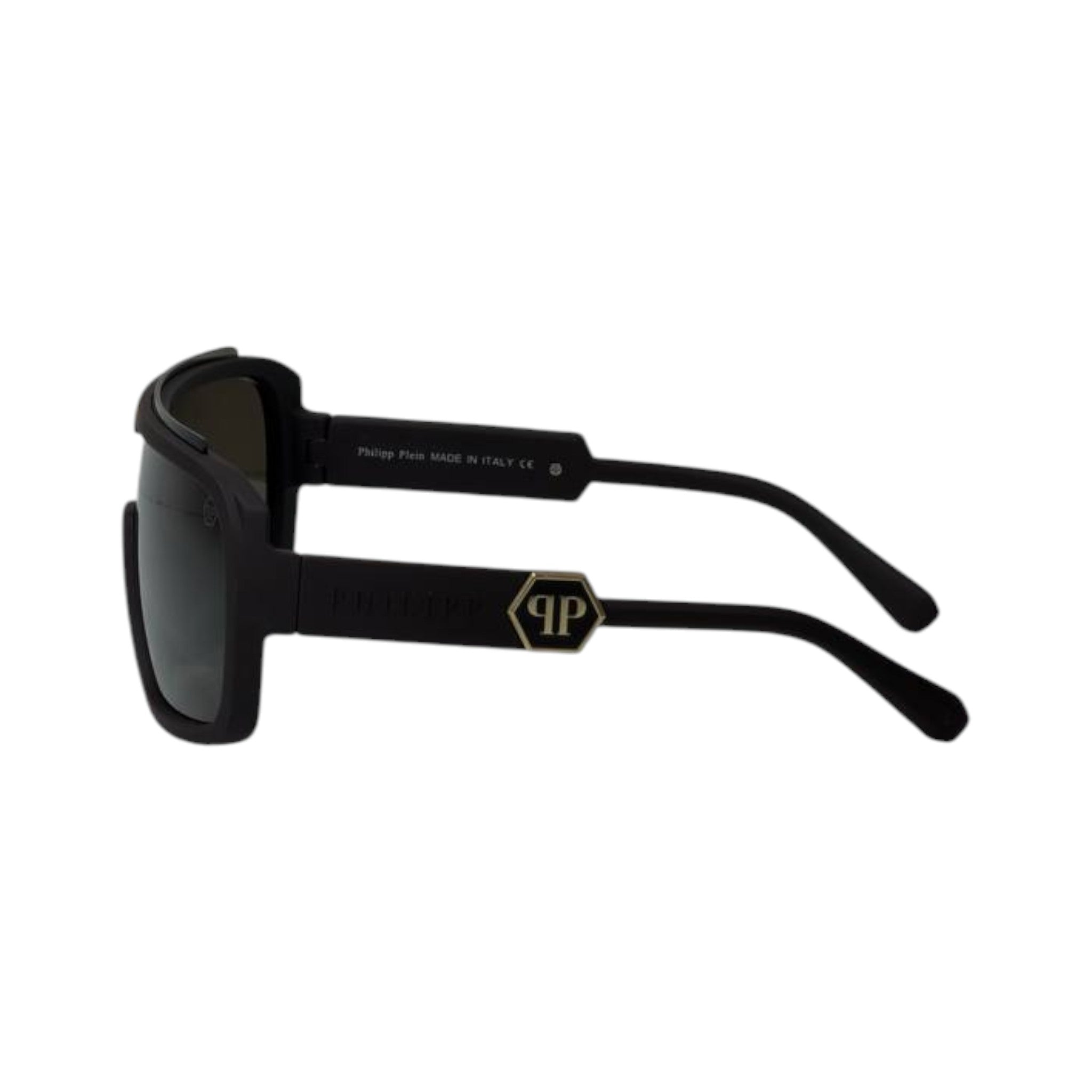 🕶️ Philipp Plein Shield Sunglasses – Black Gold Signature Edition