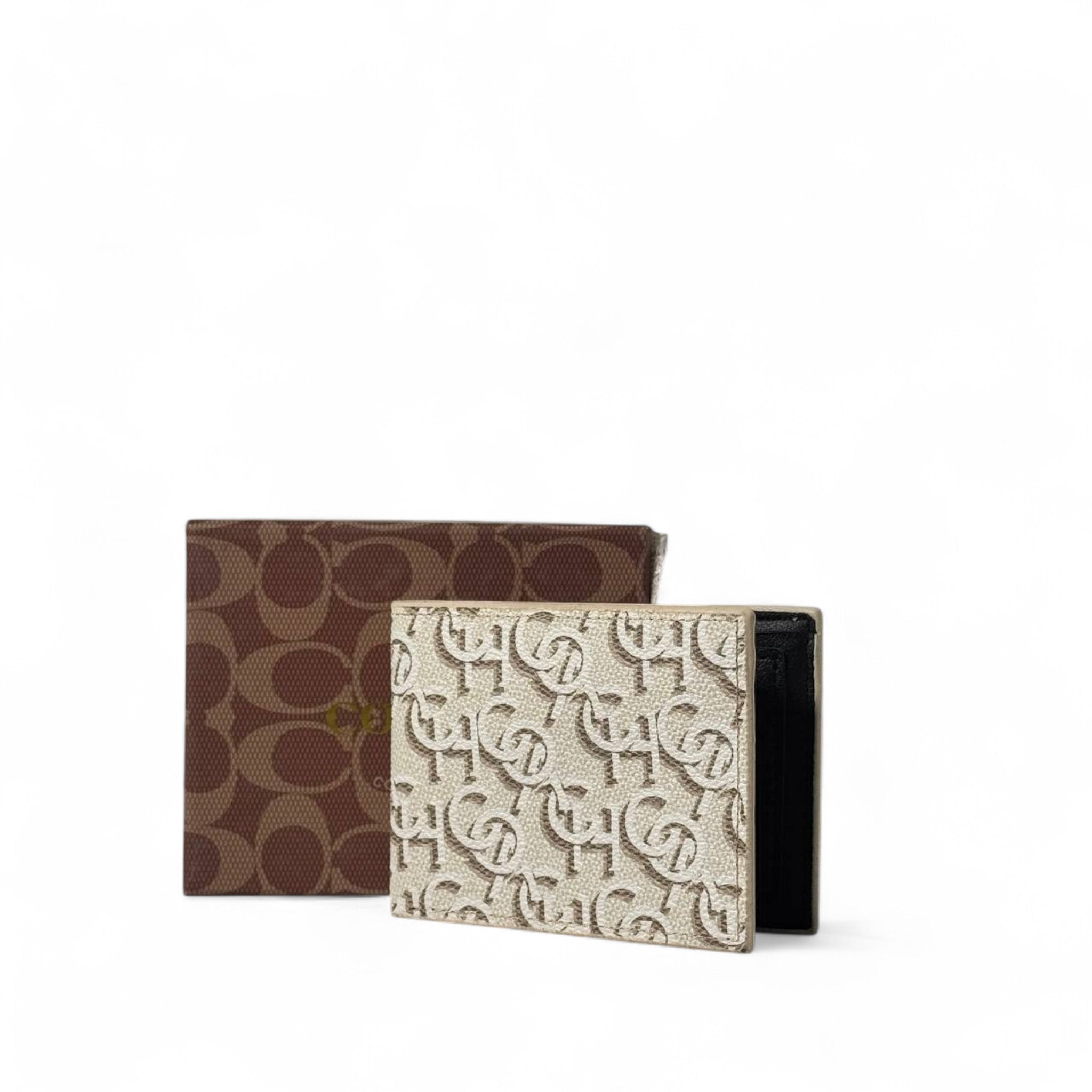 Coach Signature Beige Monogram Wallet โ Classic Elegance ๐