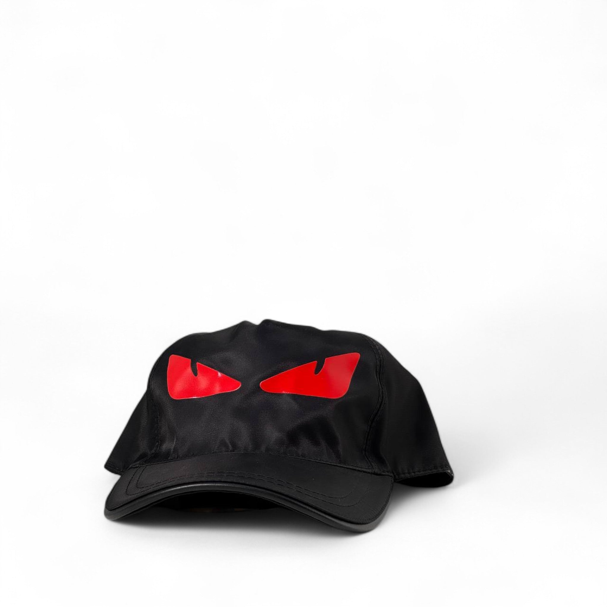 😈 Fendi-Inspired Red Monster Eyes Cap – Bold Black Energy 🔥🧢