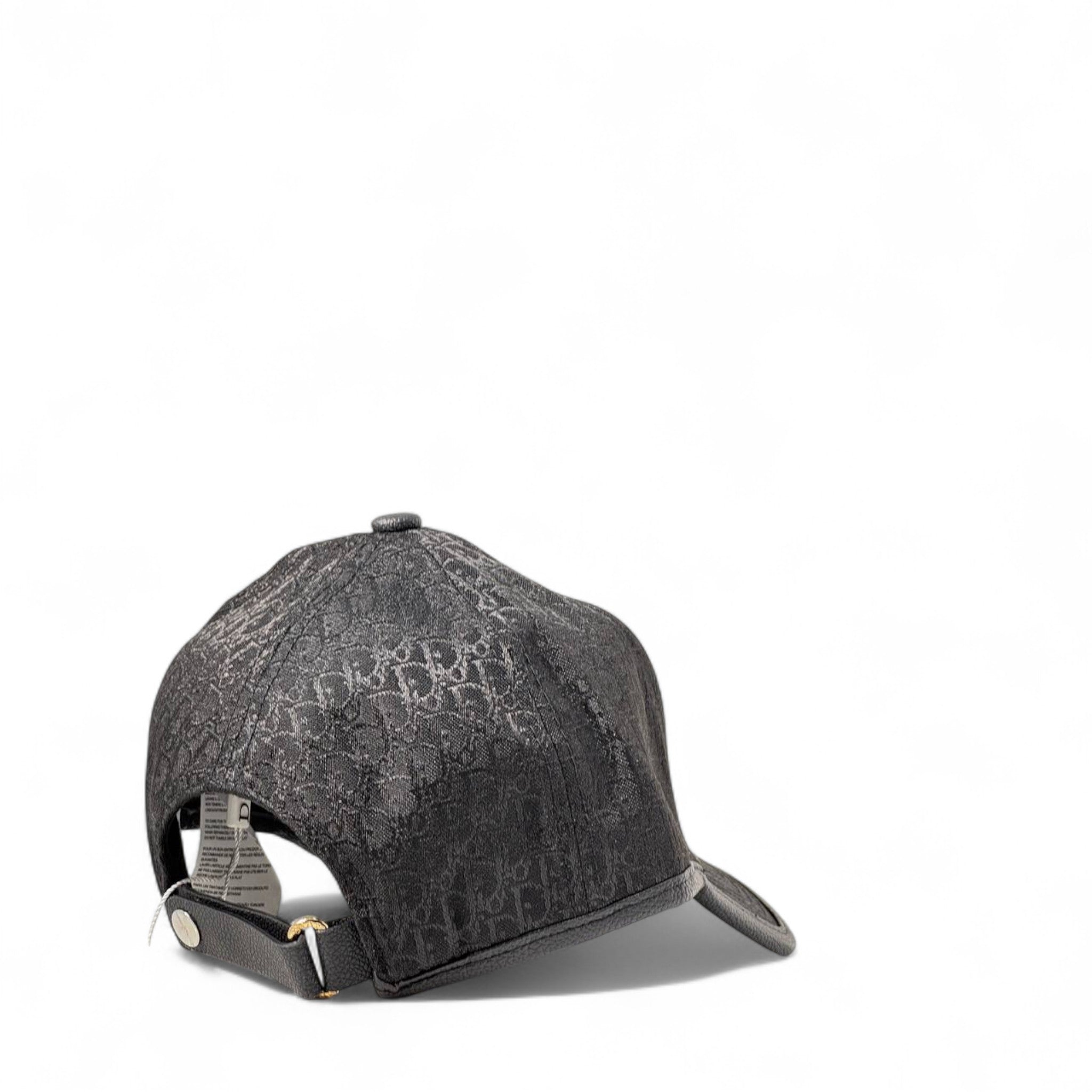 🖤 Dior-Inspired Gloss Black Cap – Gold Embroidered Power 🧢✨