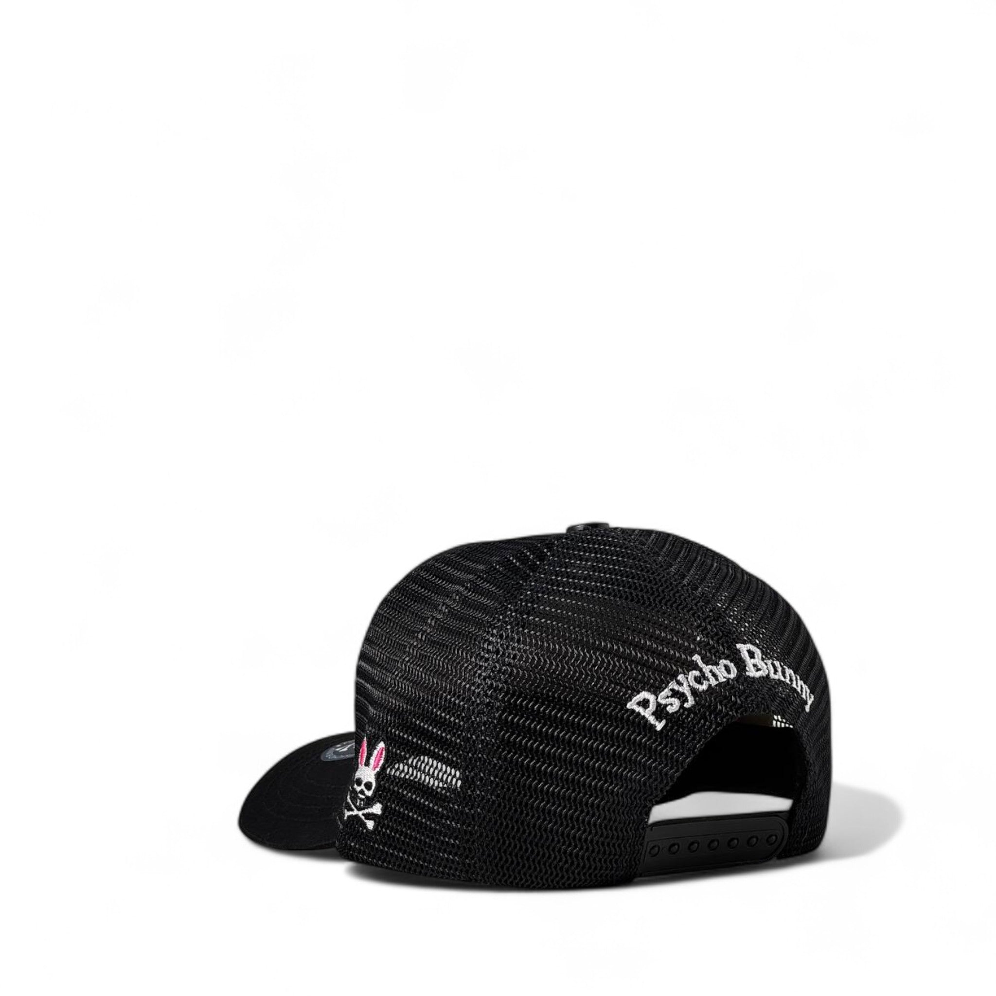 🖤 Black Psycho Bunny Trucker Cap – Street Cool Classic 🧢🐰