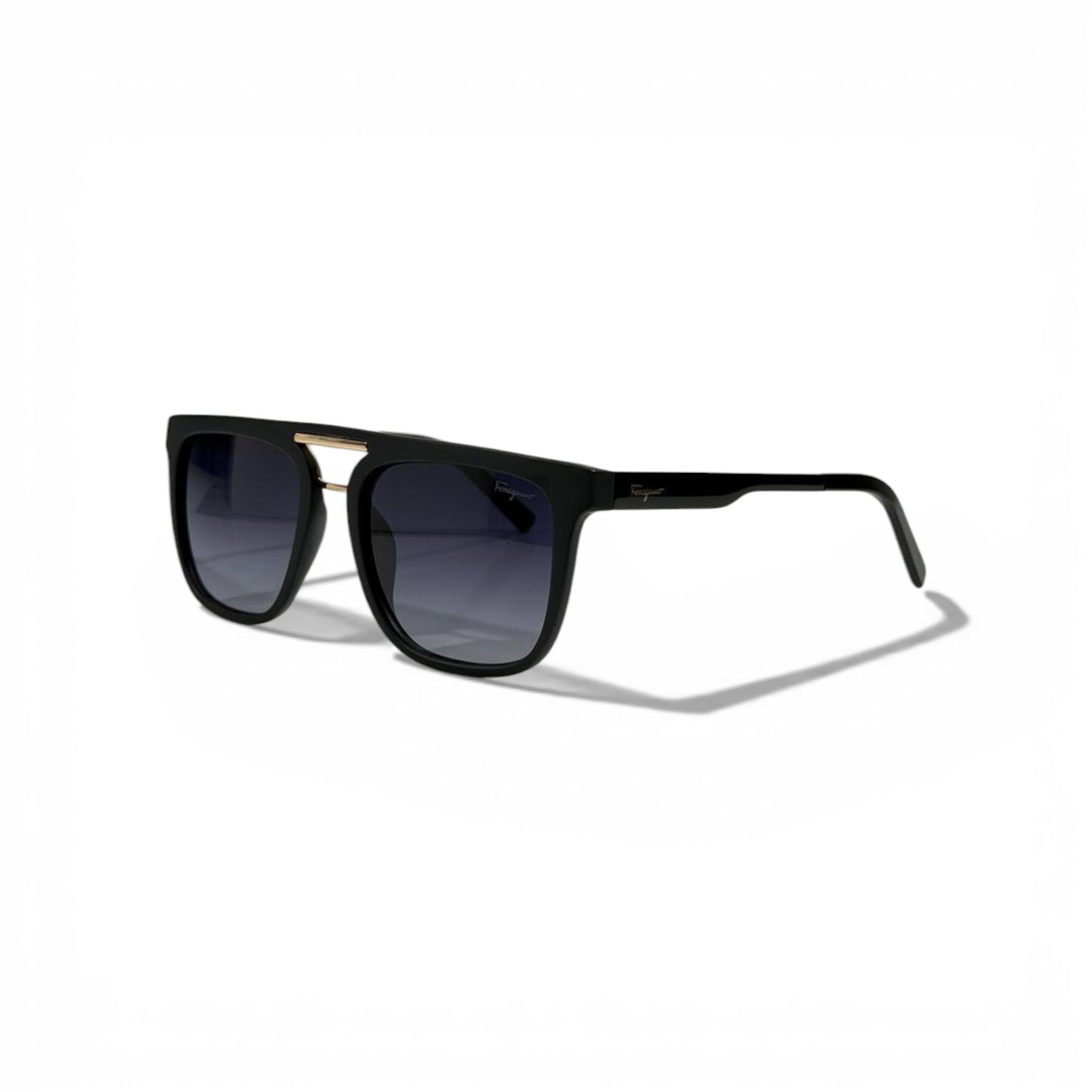 Ferragamo Luxury Black Square Sunglasses – Bold Italian Style 🕶️✨