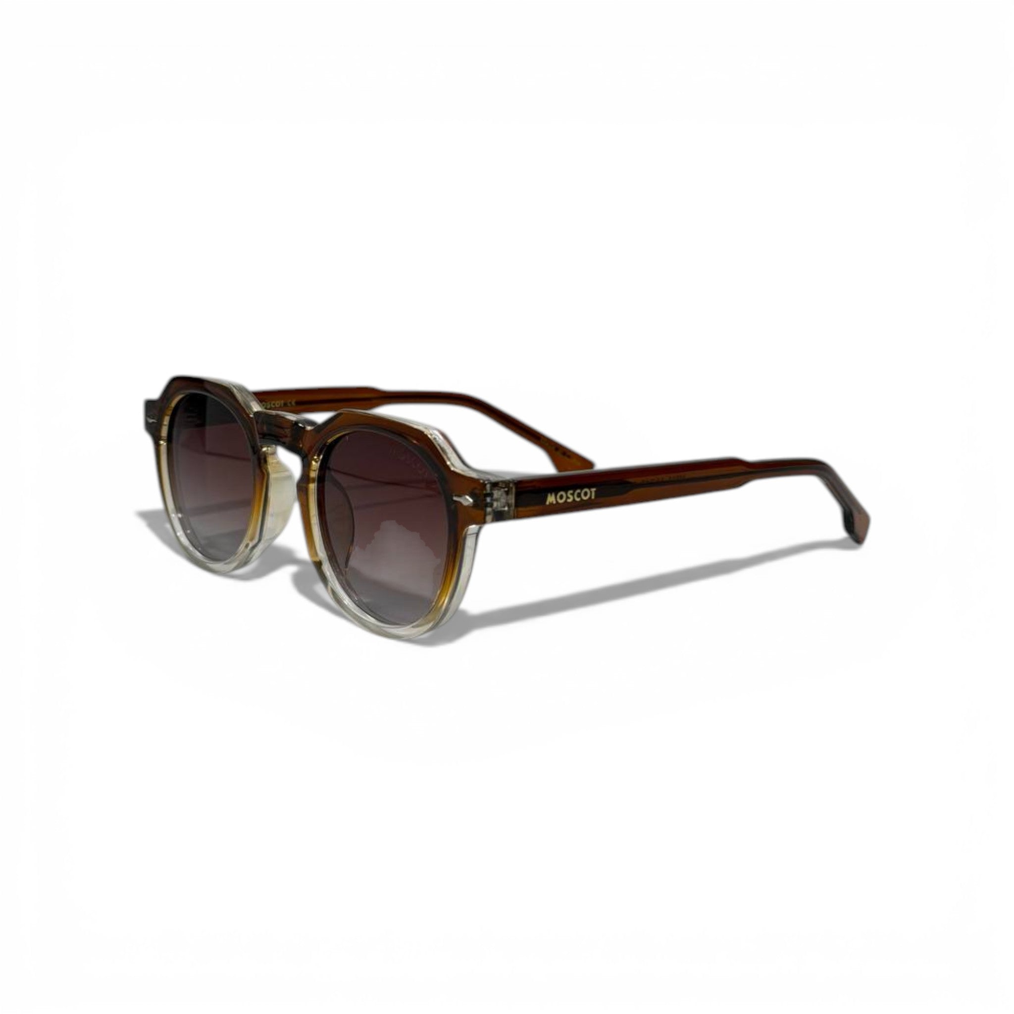 MOSCOT Round Vintage Sunglasses – Brown Gradient Frame 🕶️✨