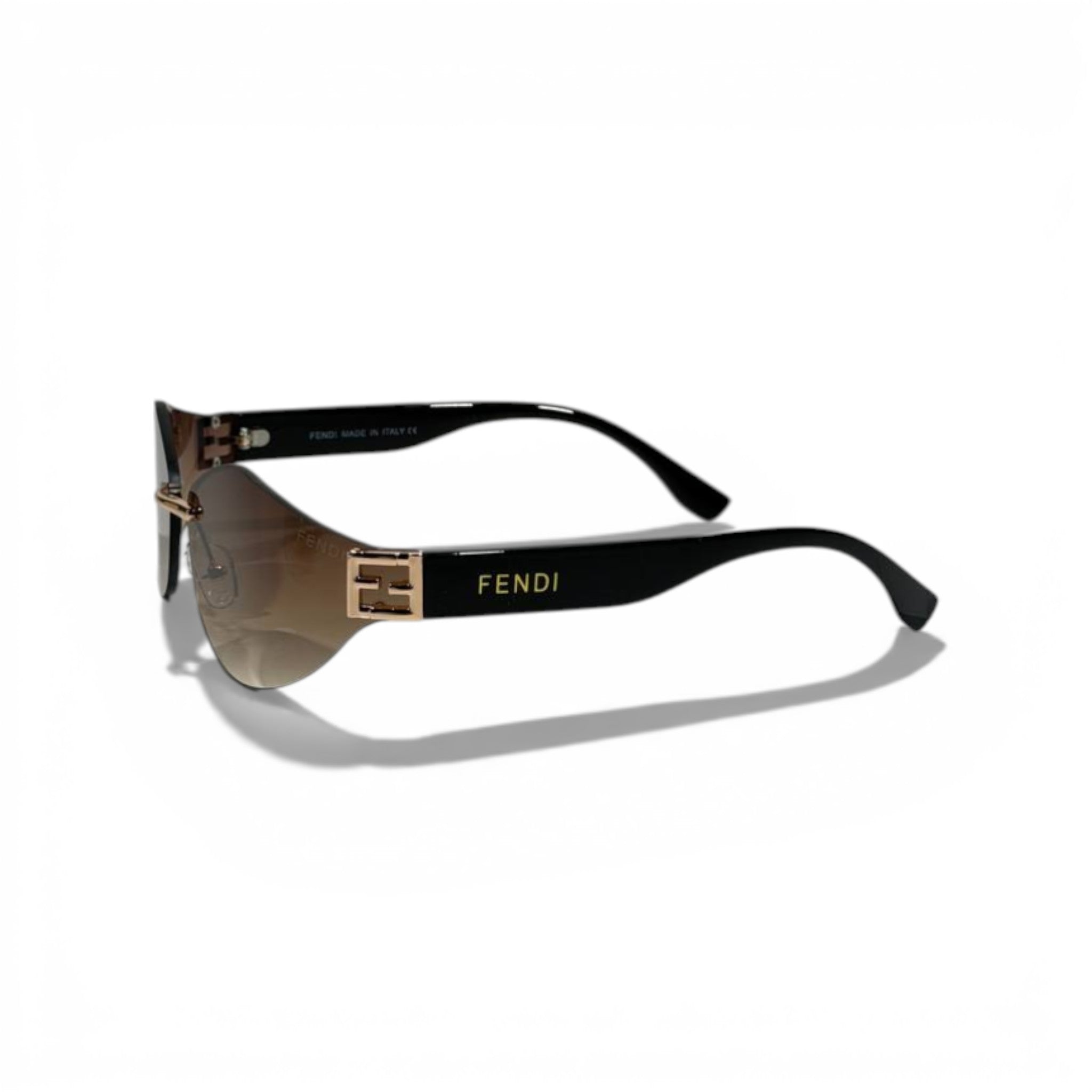 Fendi Rimless Shield Sunglasses – Brown Gradient Luxury Designer Eyewear 🕶️✨