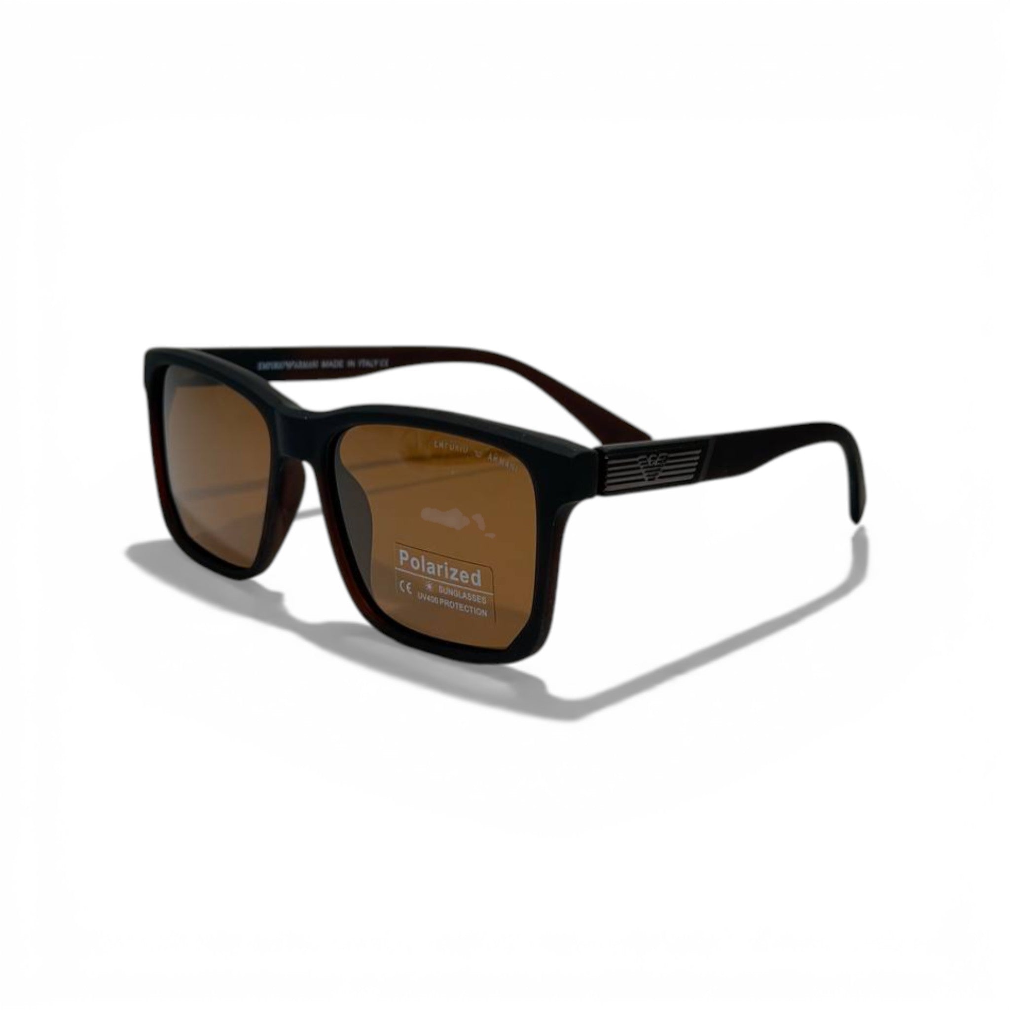 Emporio Armani Polarized Sunglasses 🕶️ | Luxury Black Frame & Brown Lens Designer Shades 👓🔥