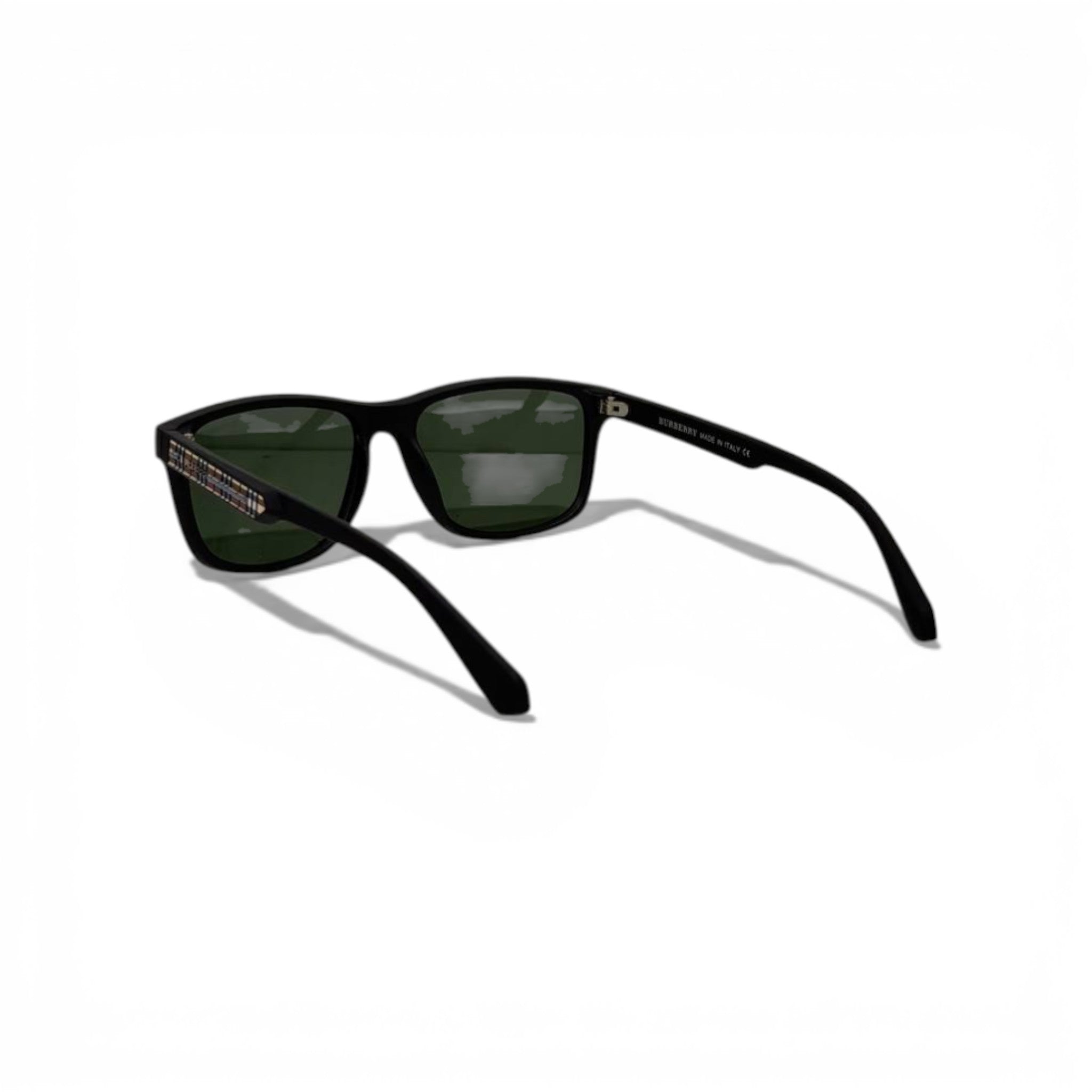 Burberry Designer Sunglasses 🕶️💎 | Black Frame Green Lens Luxury Shades 😎🔥 Classic Check Style